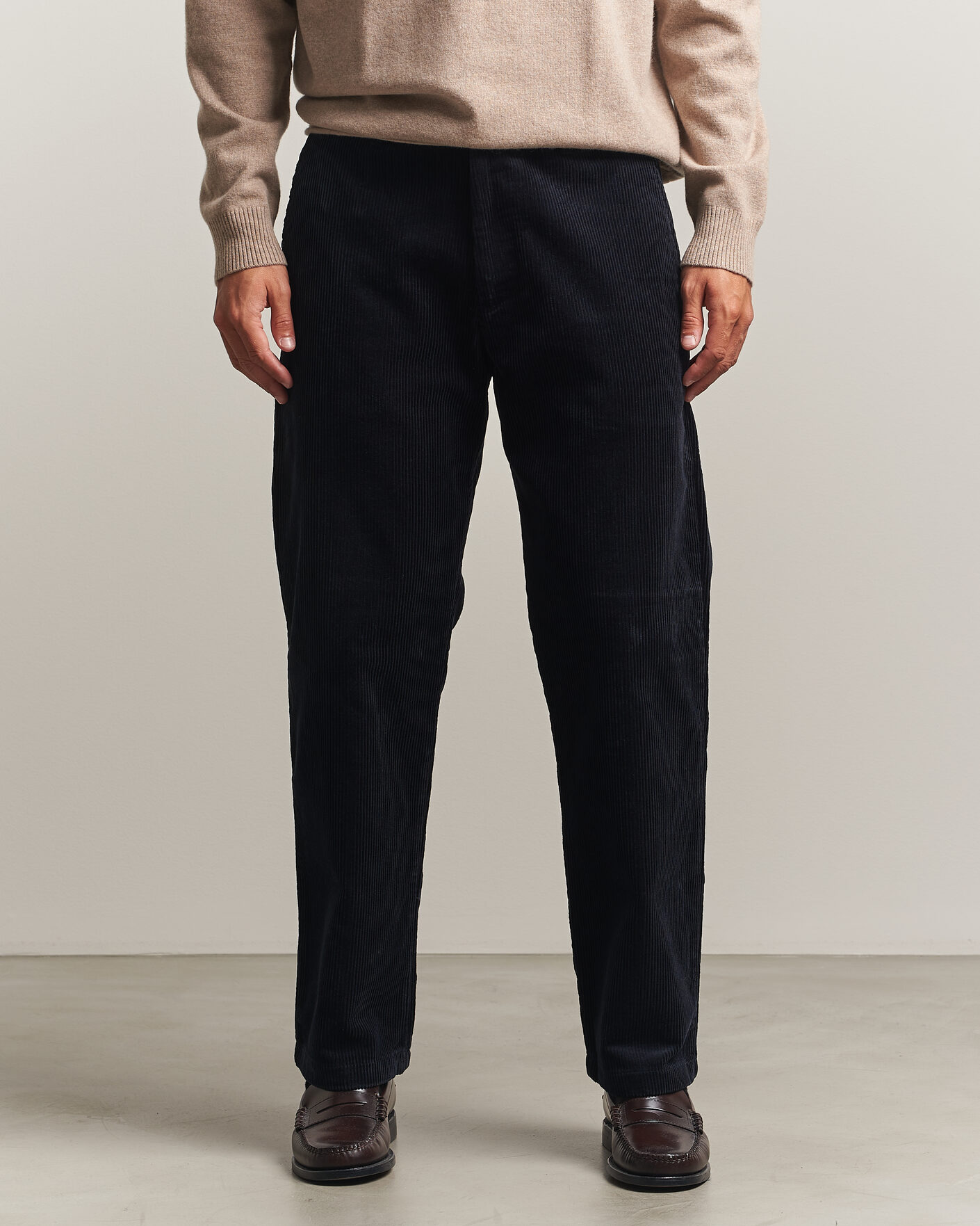 Uomini | Pantaloni | NN07 | Aden Regular Fit Corduroy Chinos Deep Navy