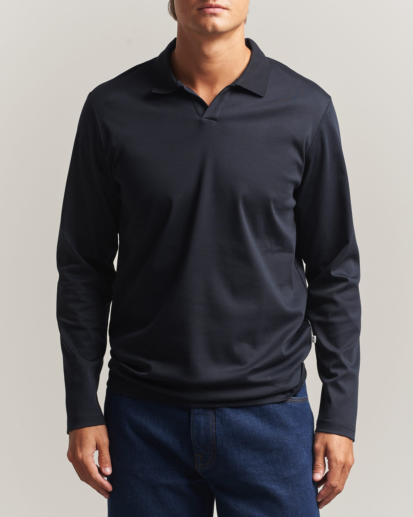 Uomini | Polo | NN07 | Paul Long Sleeve Polo Deep Navy