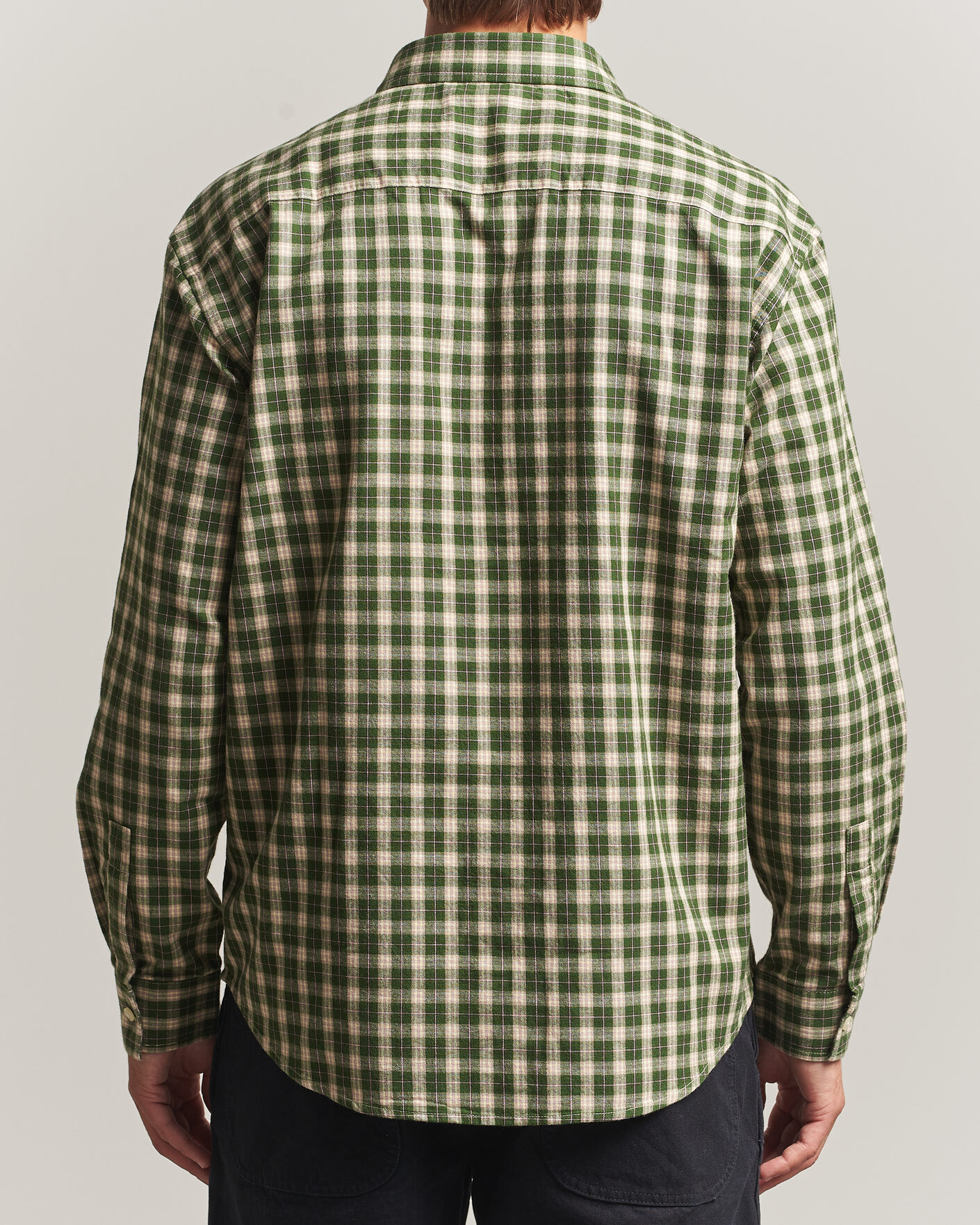 Uomini | Camicie | NN07 | Deon Flannel Shirt Eden Green Check