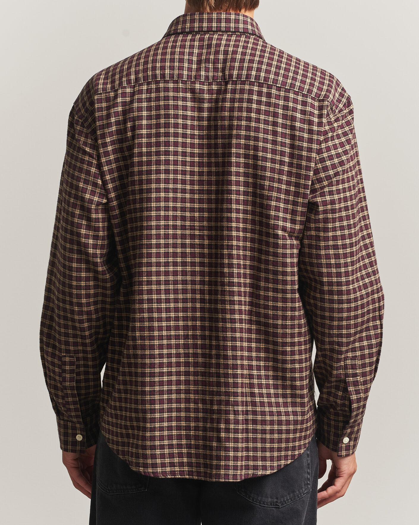 Uomini | Camicie | NN07 | Deon Flannel Shirt Bordeaux Check