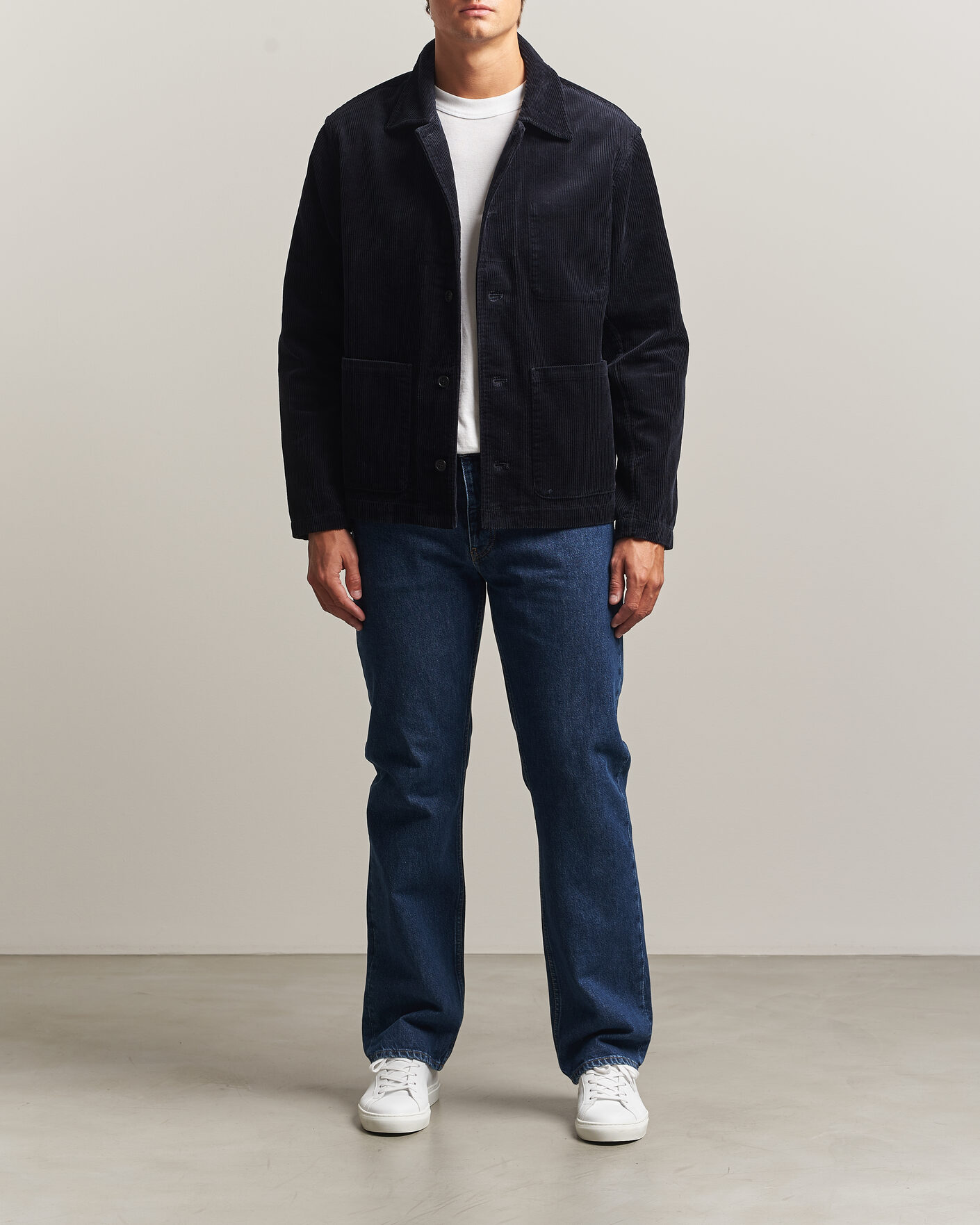 Uomini | Camicie | NN07 | Morgan Corduroy Overshirt Deep Navy
