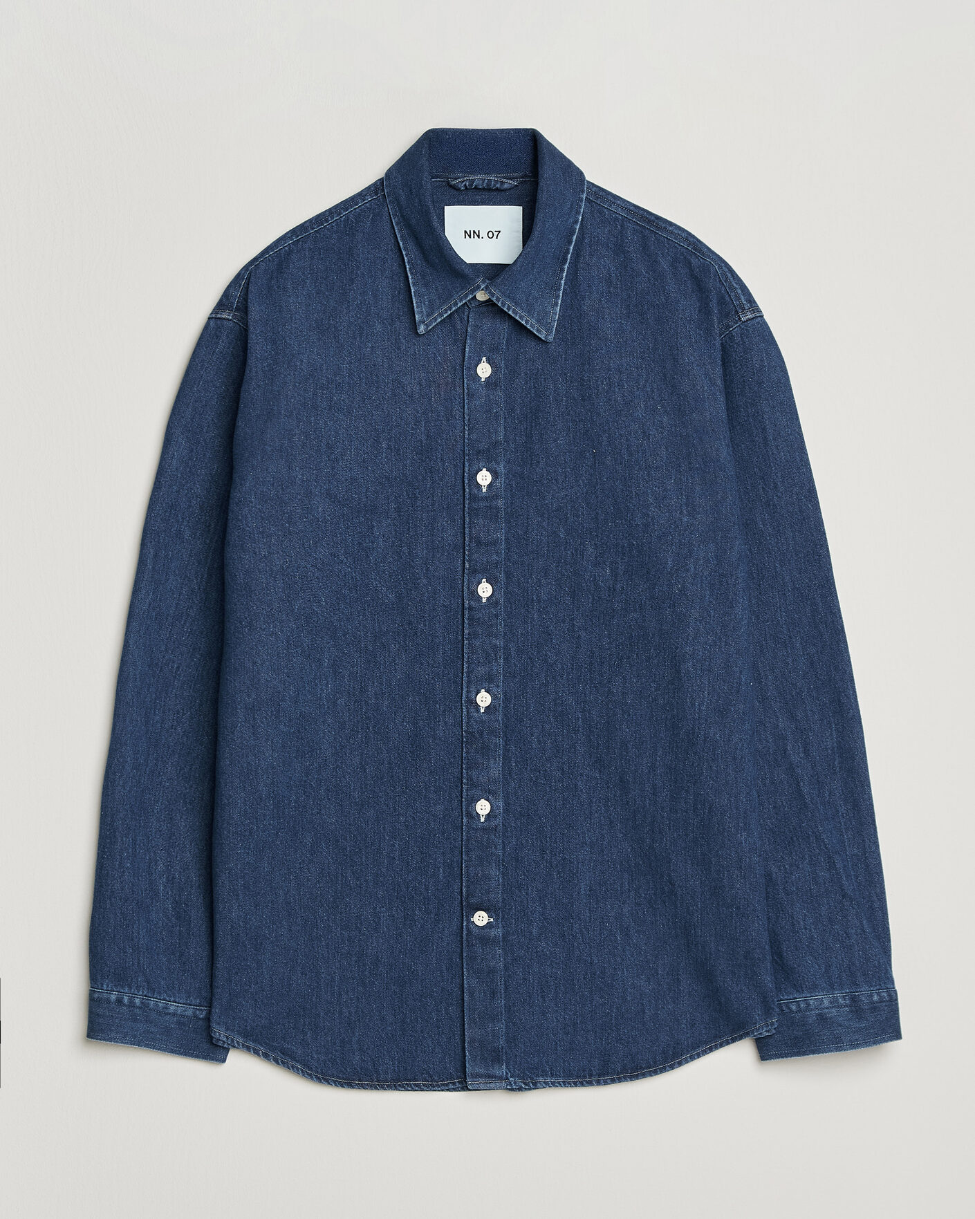 Uomini | Camicie | NN07 | Casper Denim Overshirt Medium Indigo