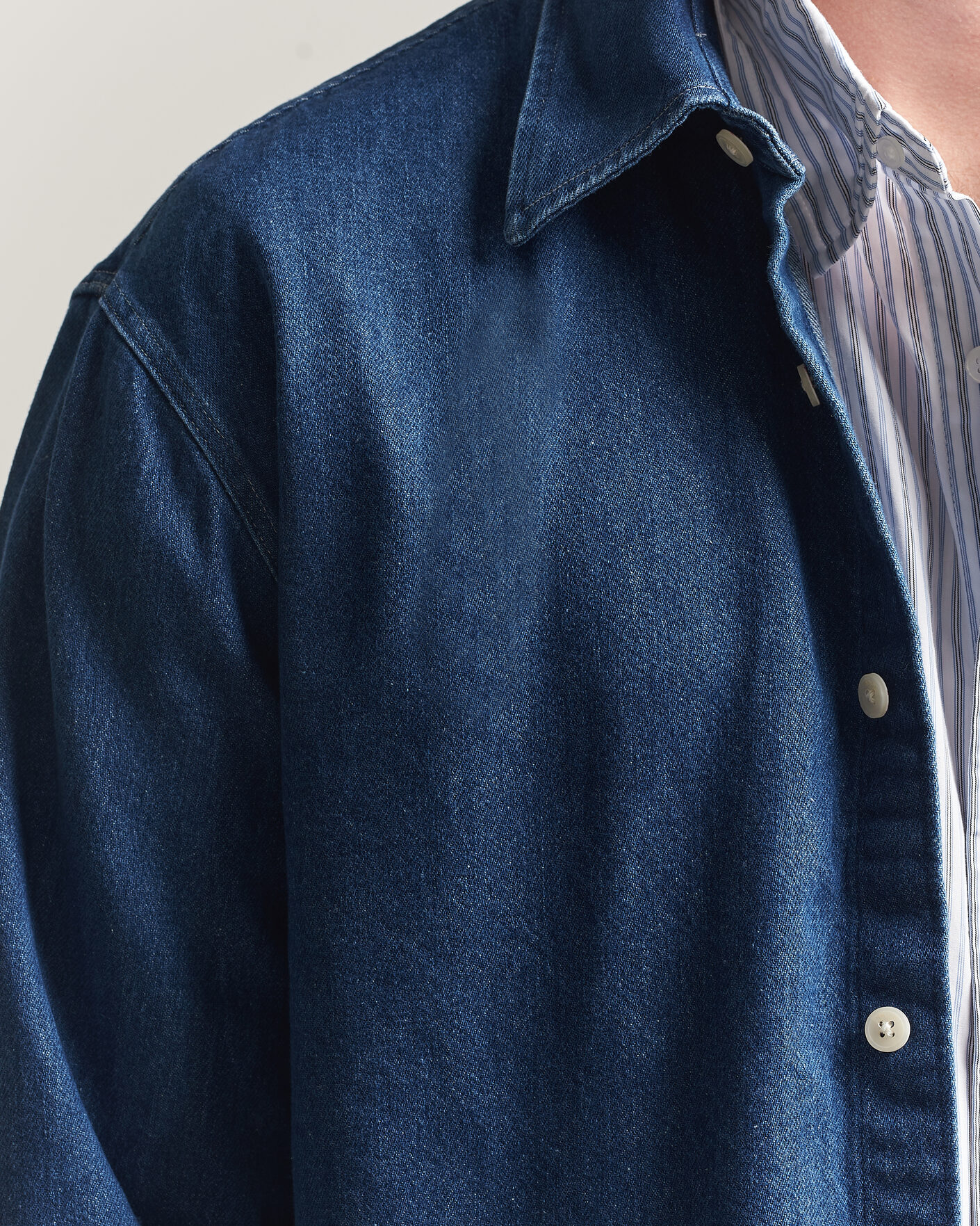 Uomini | Camicie | NN07 | Casper Denim Overshirt Medium Indigo