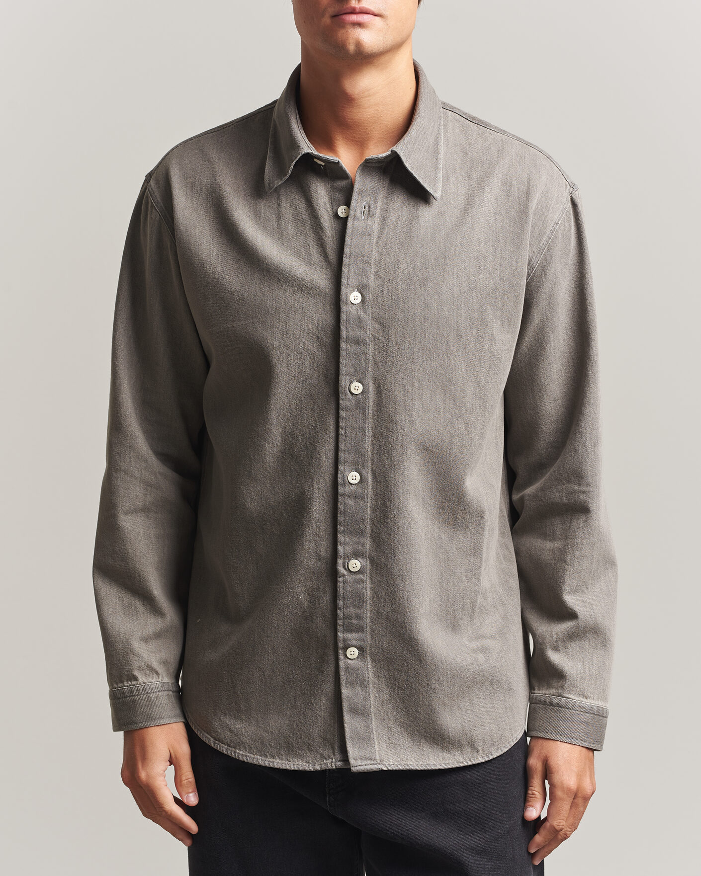 Uomini | Camicie | NN07 | Casper Denim Overshirt Grey