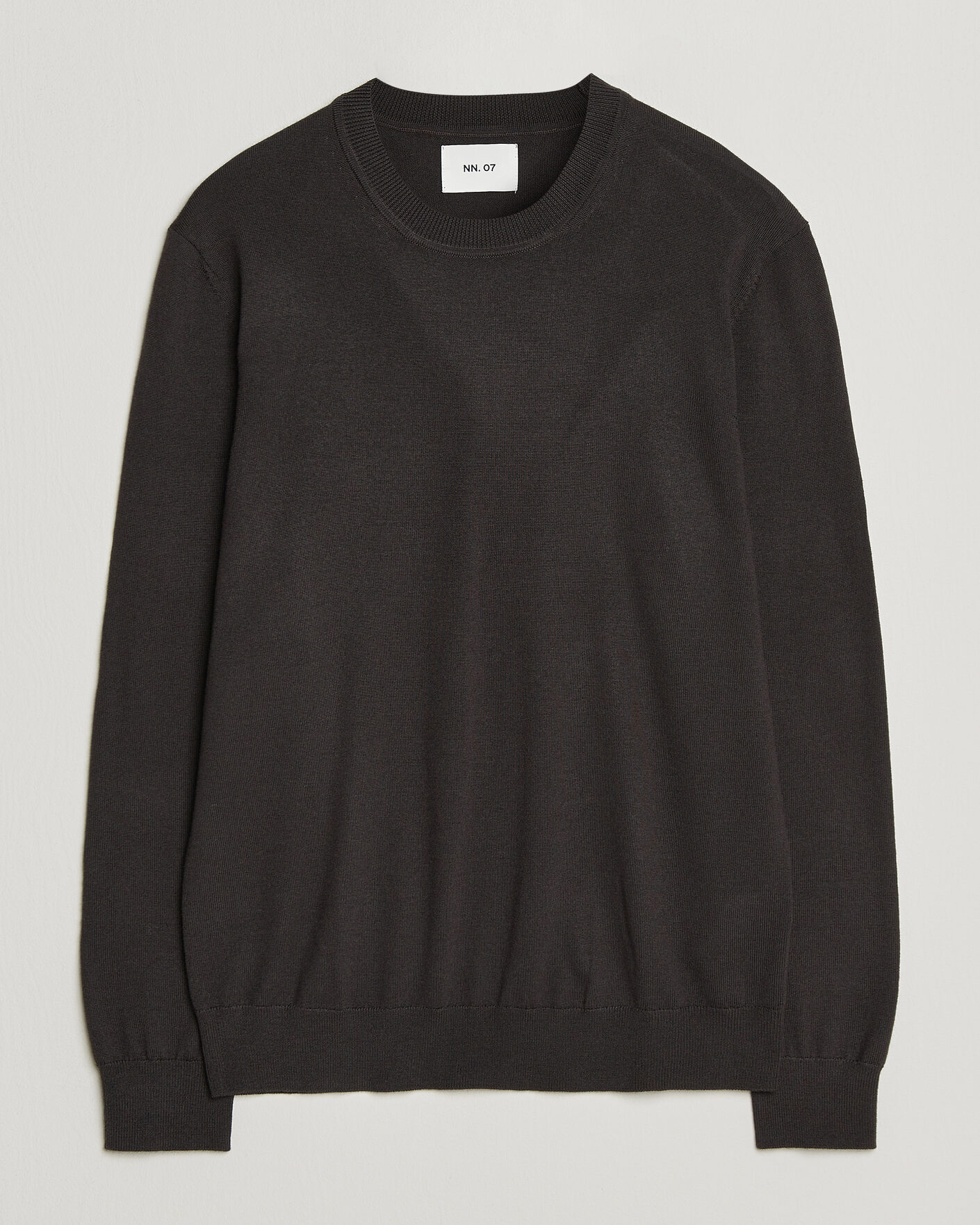 Uomini | Maglieria | NN07 | Ted Merino Crew Neck Pullover Deep Truffle