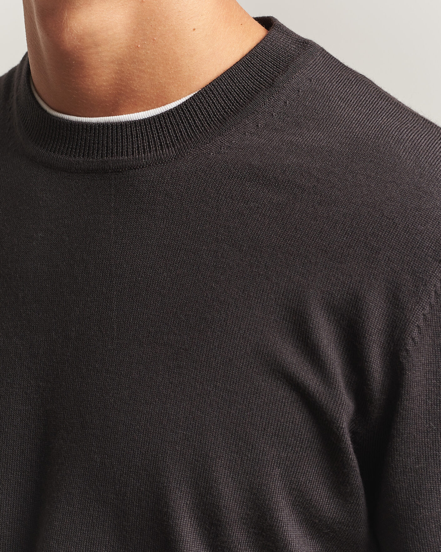 Uomini | Maglieria | NN07 | Ted Merino Crew Neck Pullover Deep Truffle