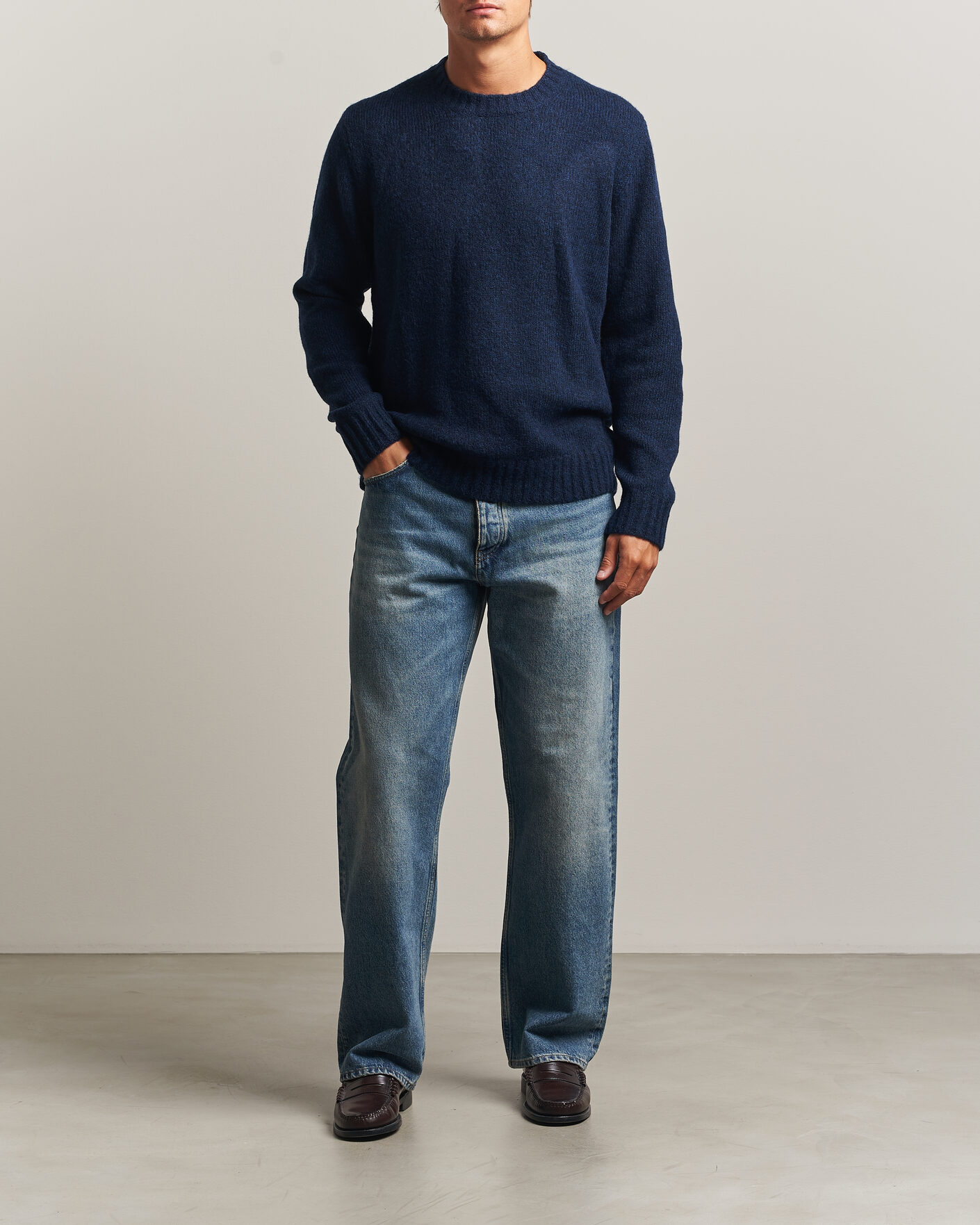 Uomini | Maglieria | NN07 | Lee Wool Knitted Sweater Navy Blue