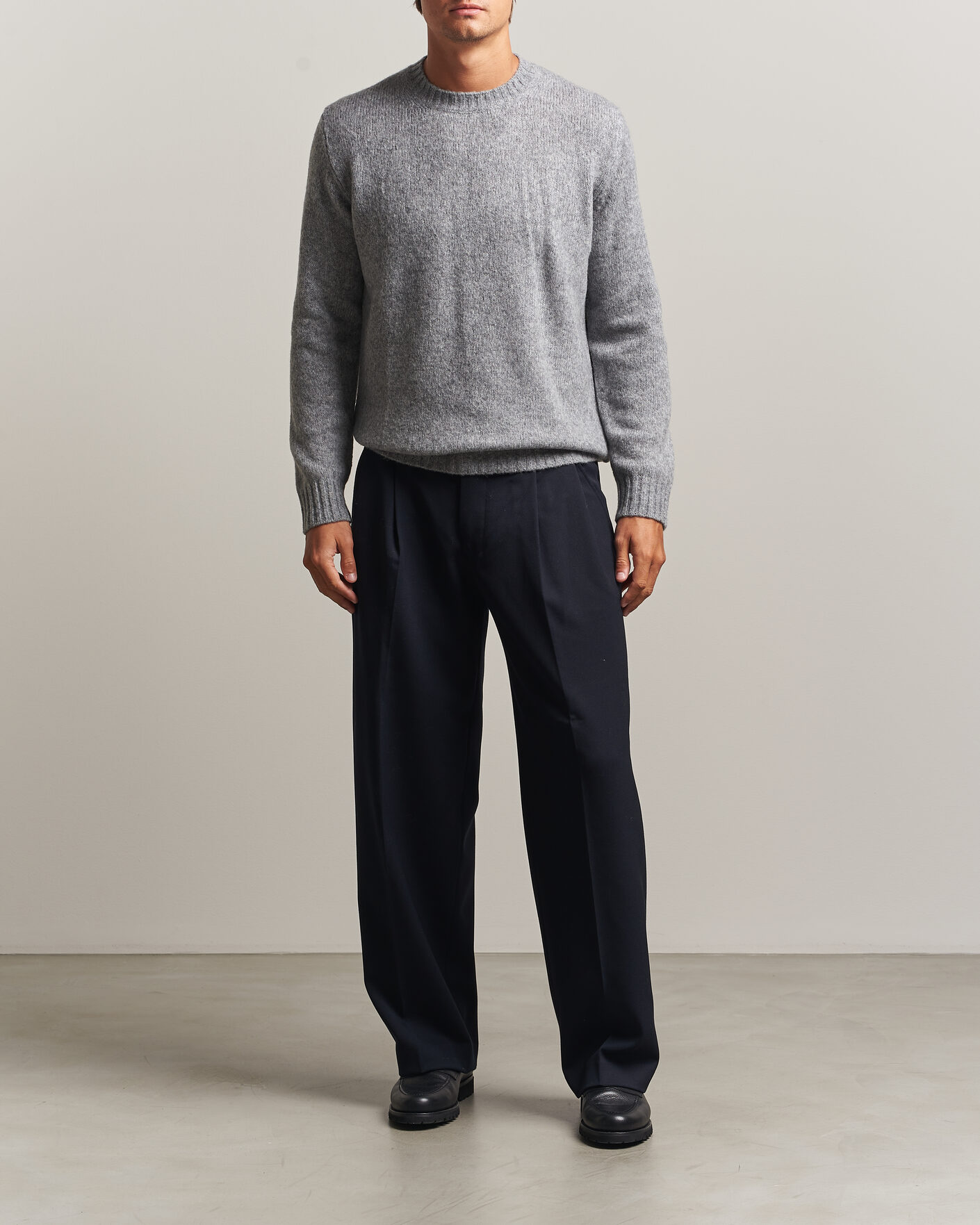 Uomini | Maglieria | NN07 | Lee Wool Knitted Sweater Grey Melange