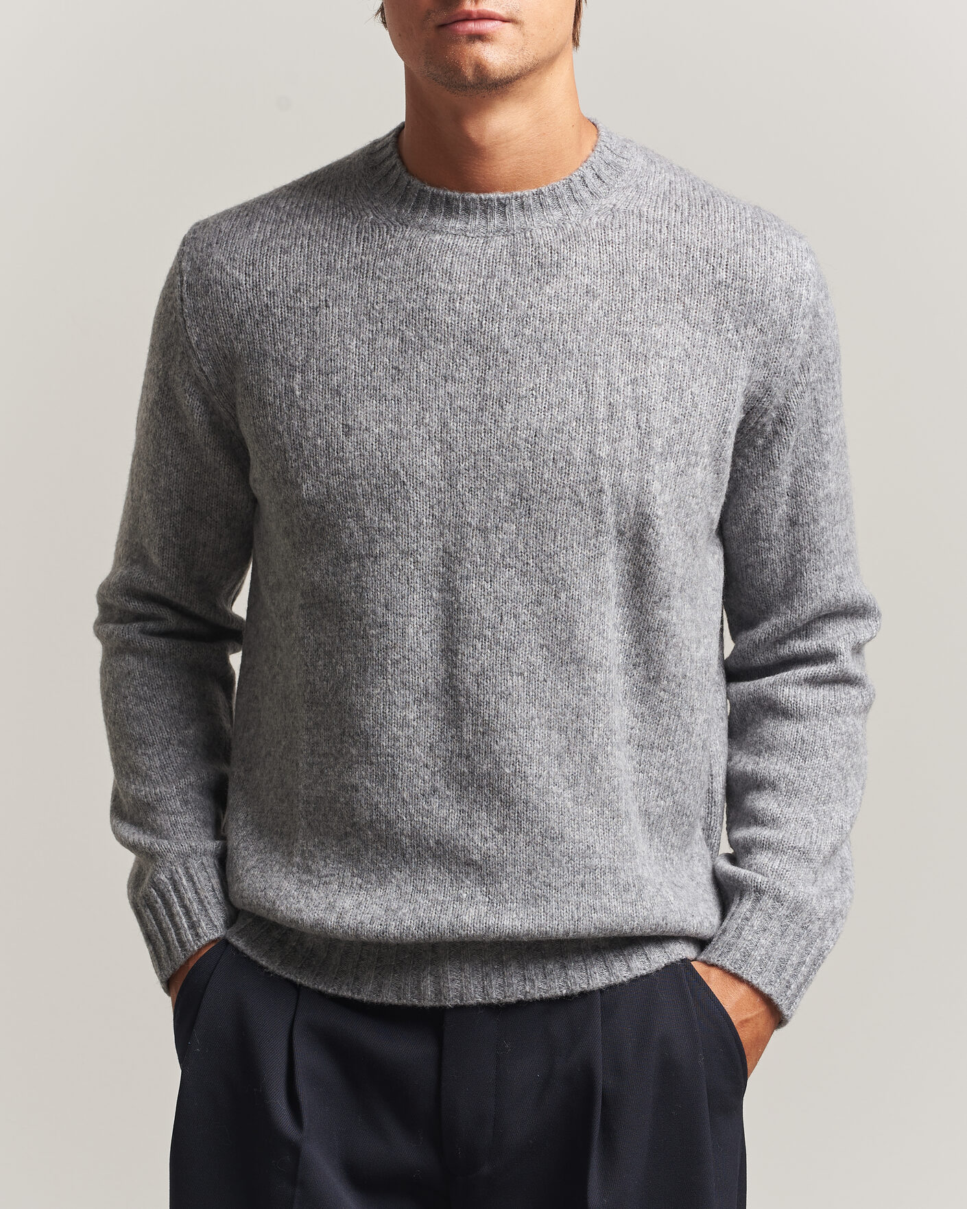 Uomini | Maglieria | NN07 | Lee Wool Knitted Sweater Grey Melange