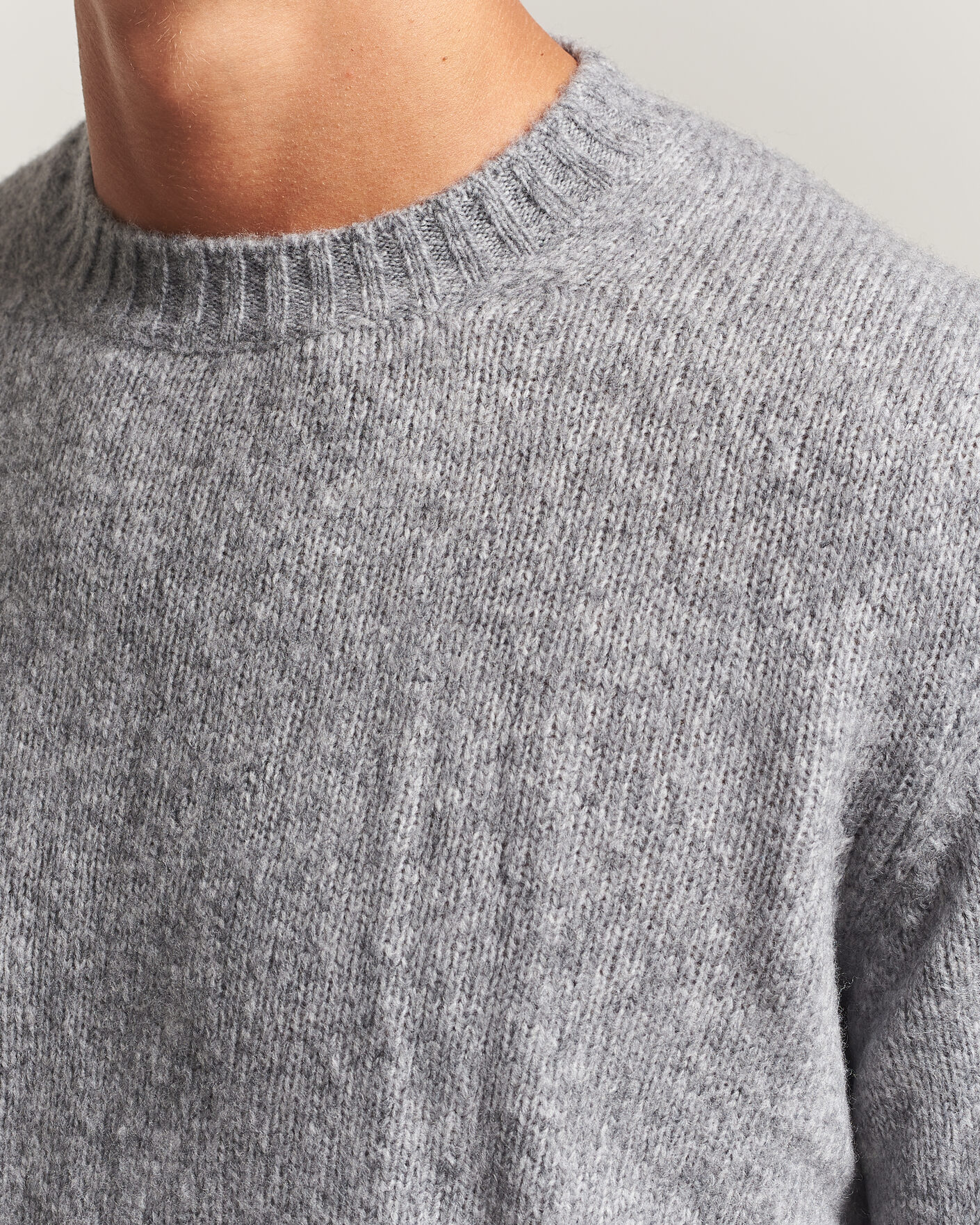 Uomini | Maglieria | NN07 | Lee Wool Knitted Sweater Grey Melange