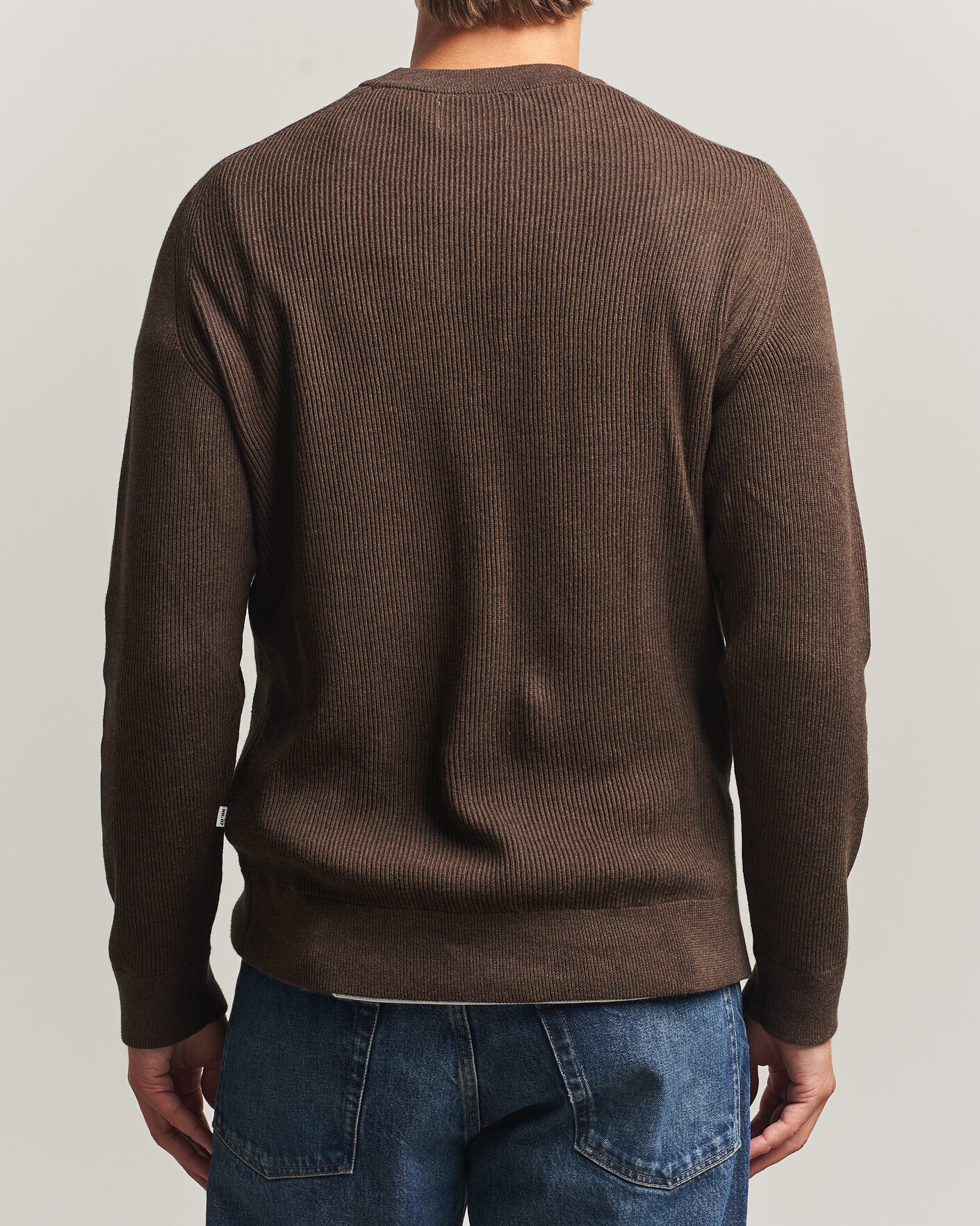 Uomini | Maglieria | NN07 | Kevin Cotton Knitted Sweater Deep Truffle