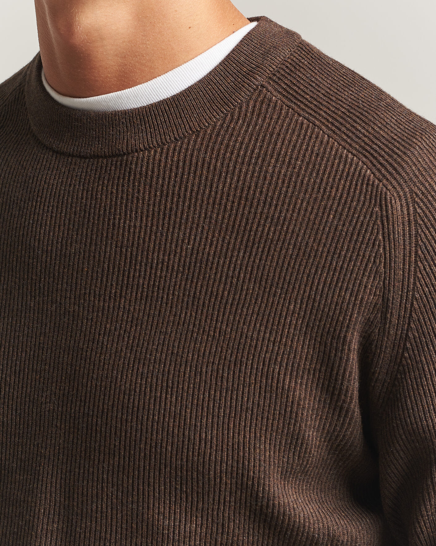 Uomini | Maglieria | NN07 | Kevin Cotton Knitted Sweater Deep Truffle