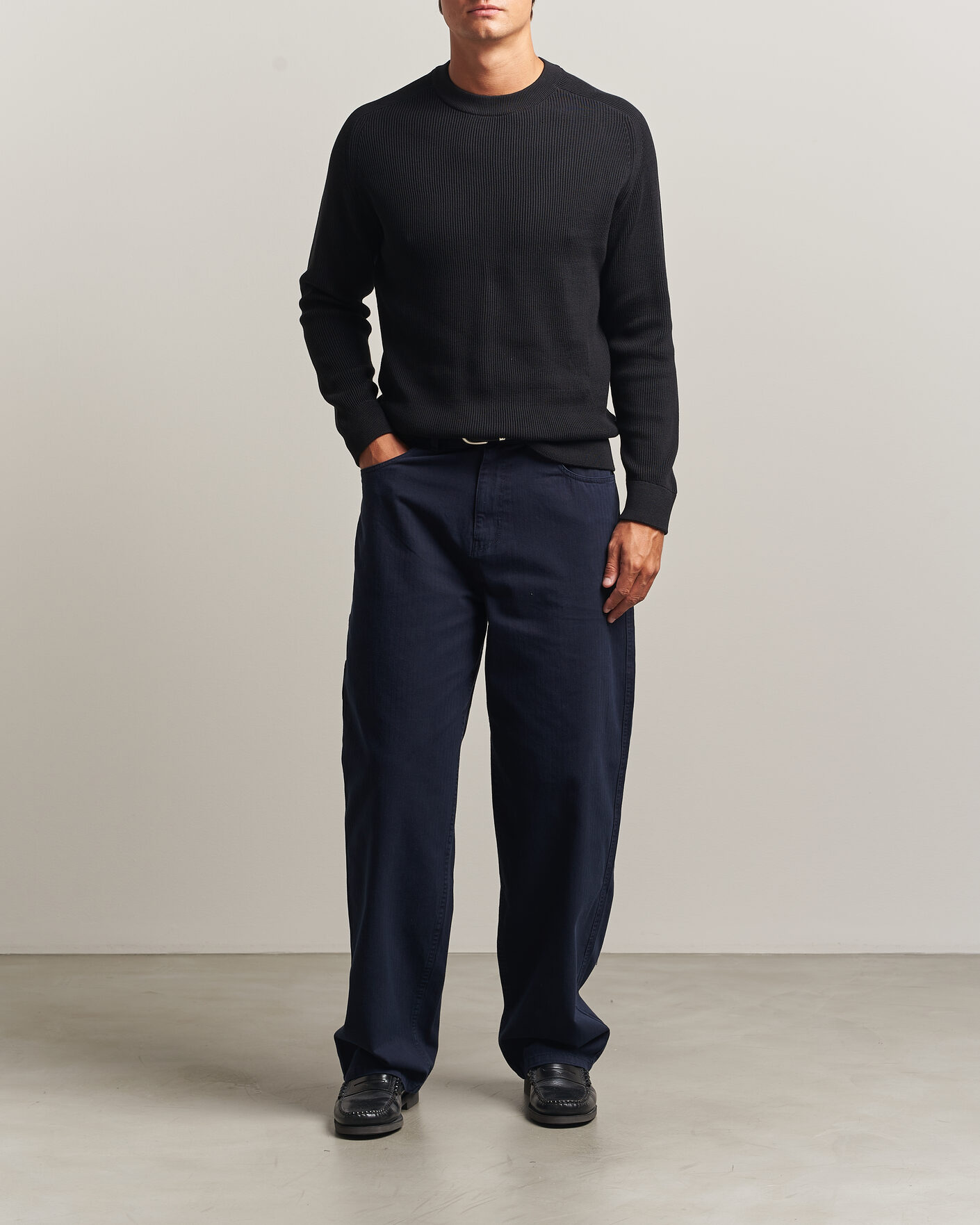 Uomini | Maglieria | NN07 | Kevin Cotton Knitted Sweater Black