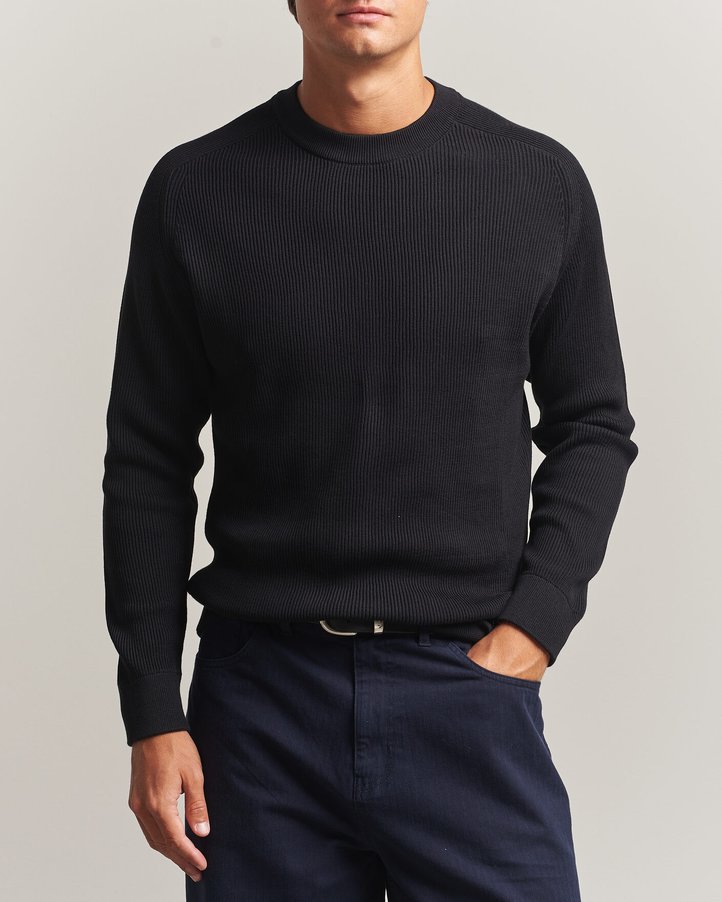 Uomini | Maglieria | NN07 | Kevin Cotton Knitted Sweater Black