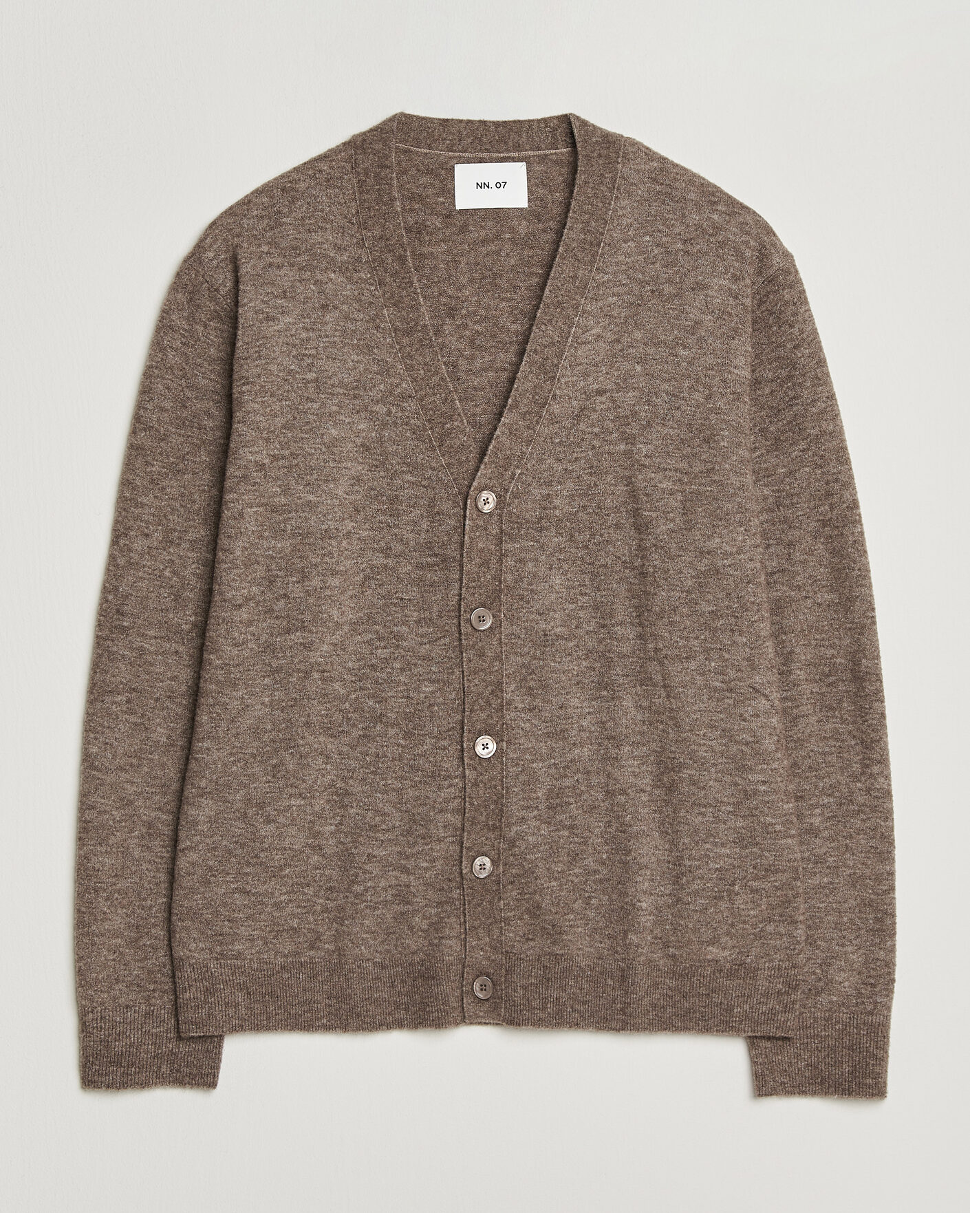 Uomini | Maglieria | NN07 | Gavin Brushed Wool Knitted Cardigan Desert Clay