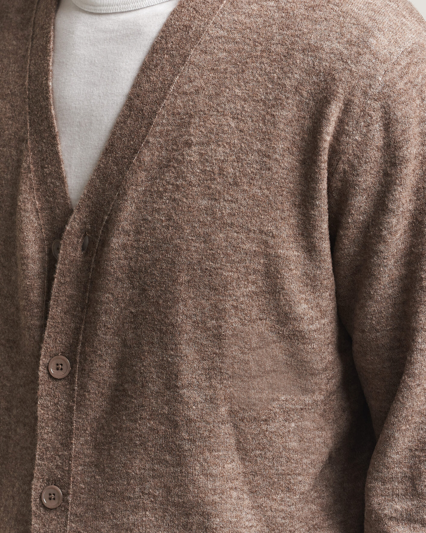 Uomini | Maglieria | NN07 | Gavin Brushed Wool Knitted Cardigan Desert Clay