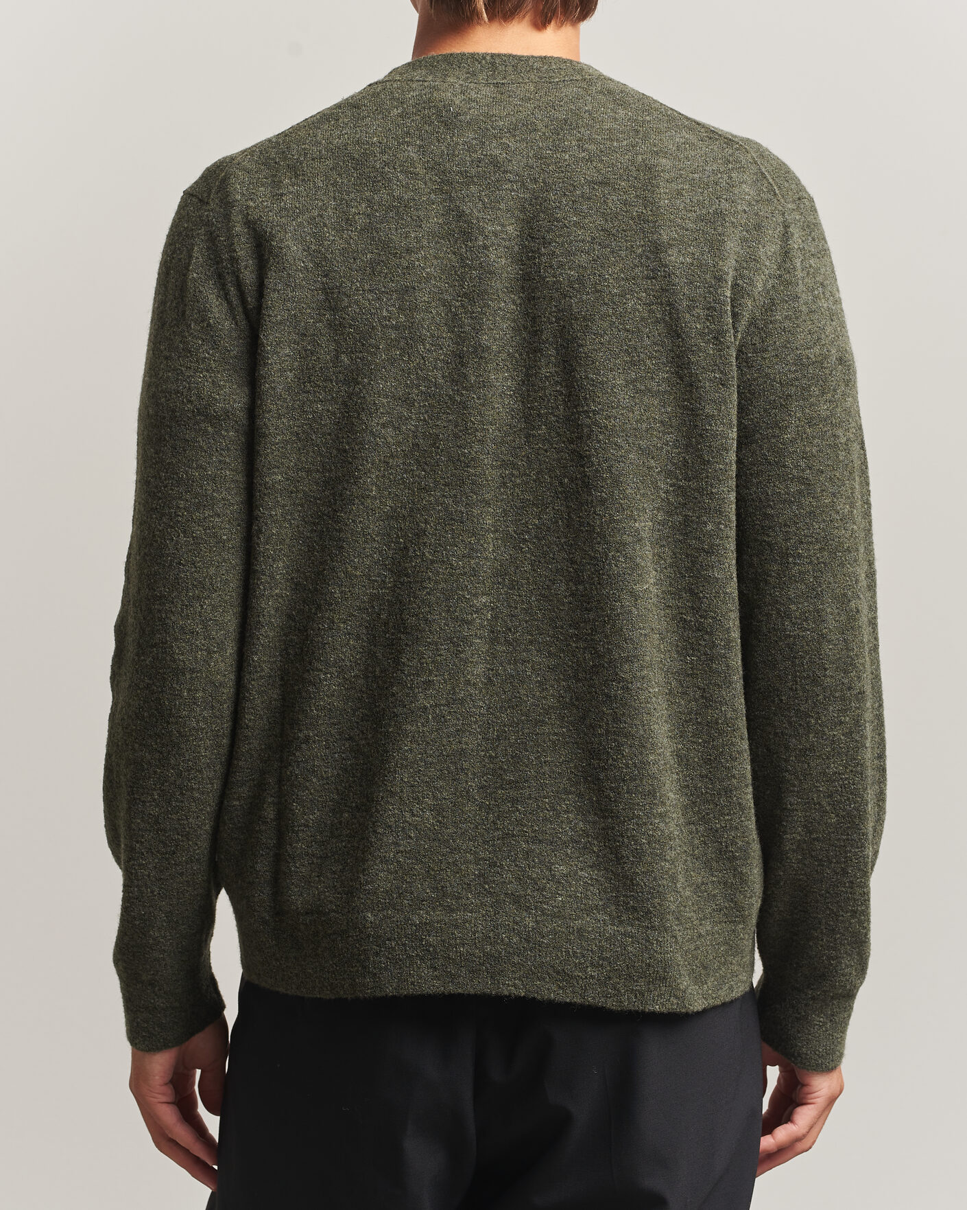 Uomini | Maglieria | NN07 | Gavin Brushed Wool Knitted Cardigan Dark Army