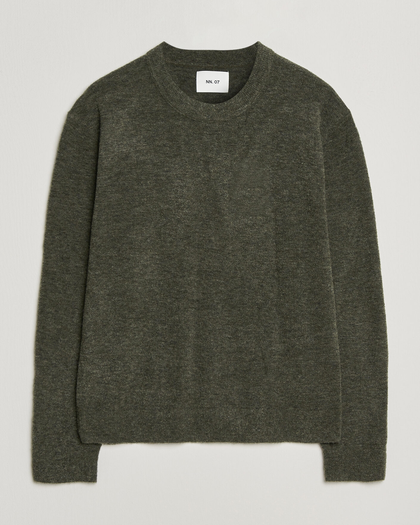 Uomini | Maglieria | NN07 | Gavin Brushed Wool Knitted Sweater Dark Army