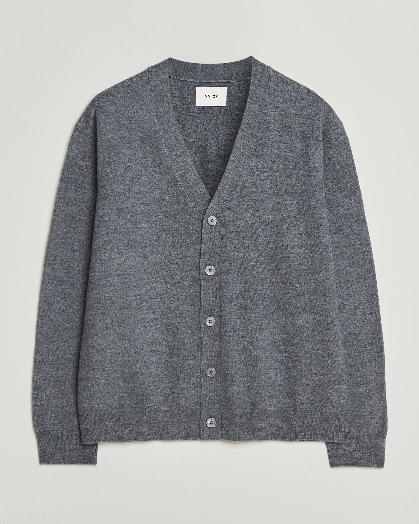 Uomini | Maglieria | NN07 | Jasper Wool Knitted Cardigan Grey Melange
