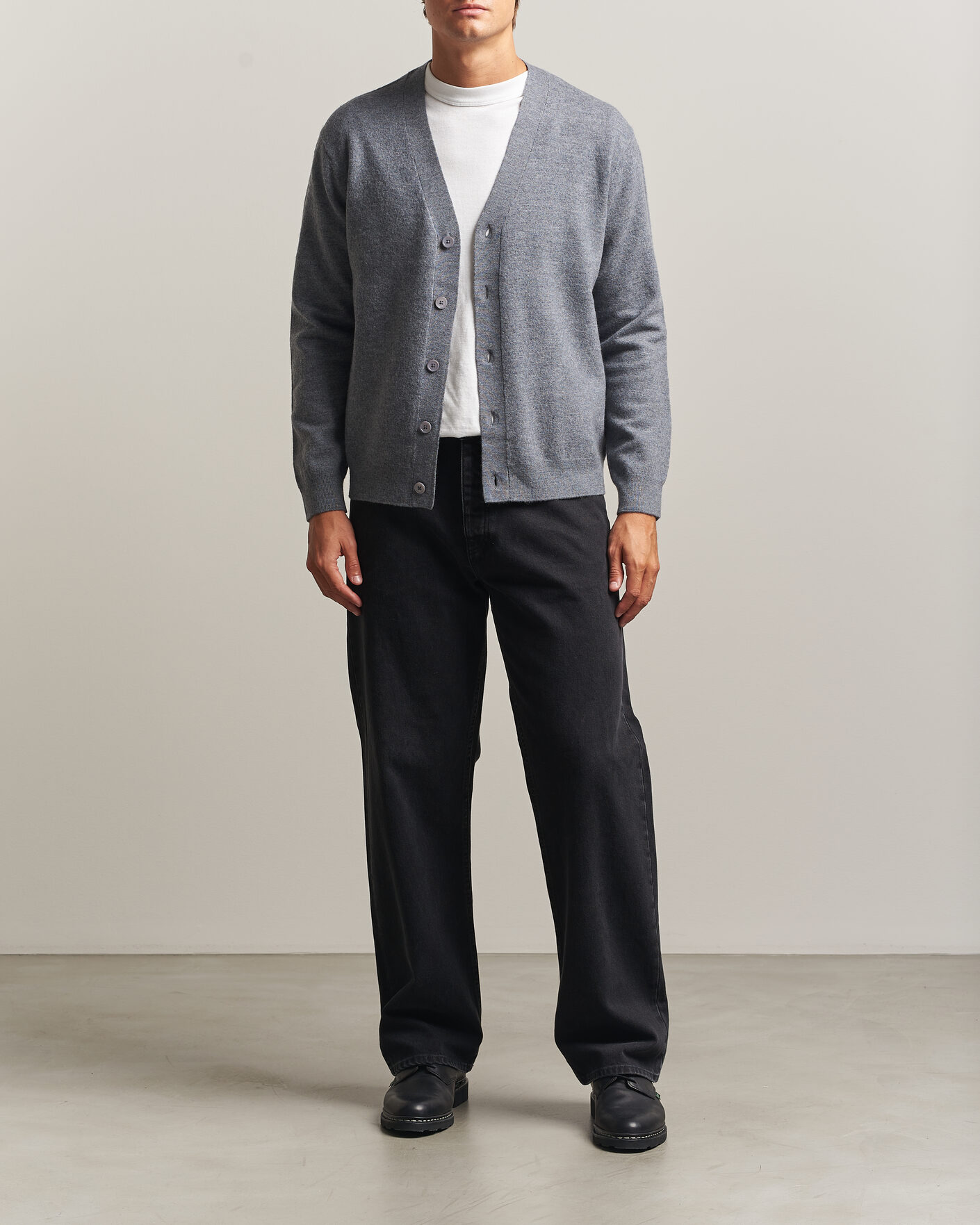 Uomini | Maglieria | NN07 | Jasper Wool Knitted Cardigan Grey Melange