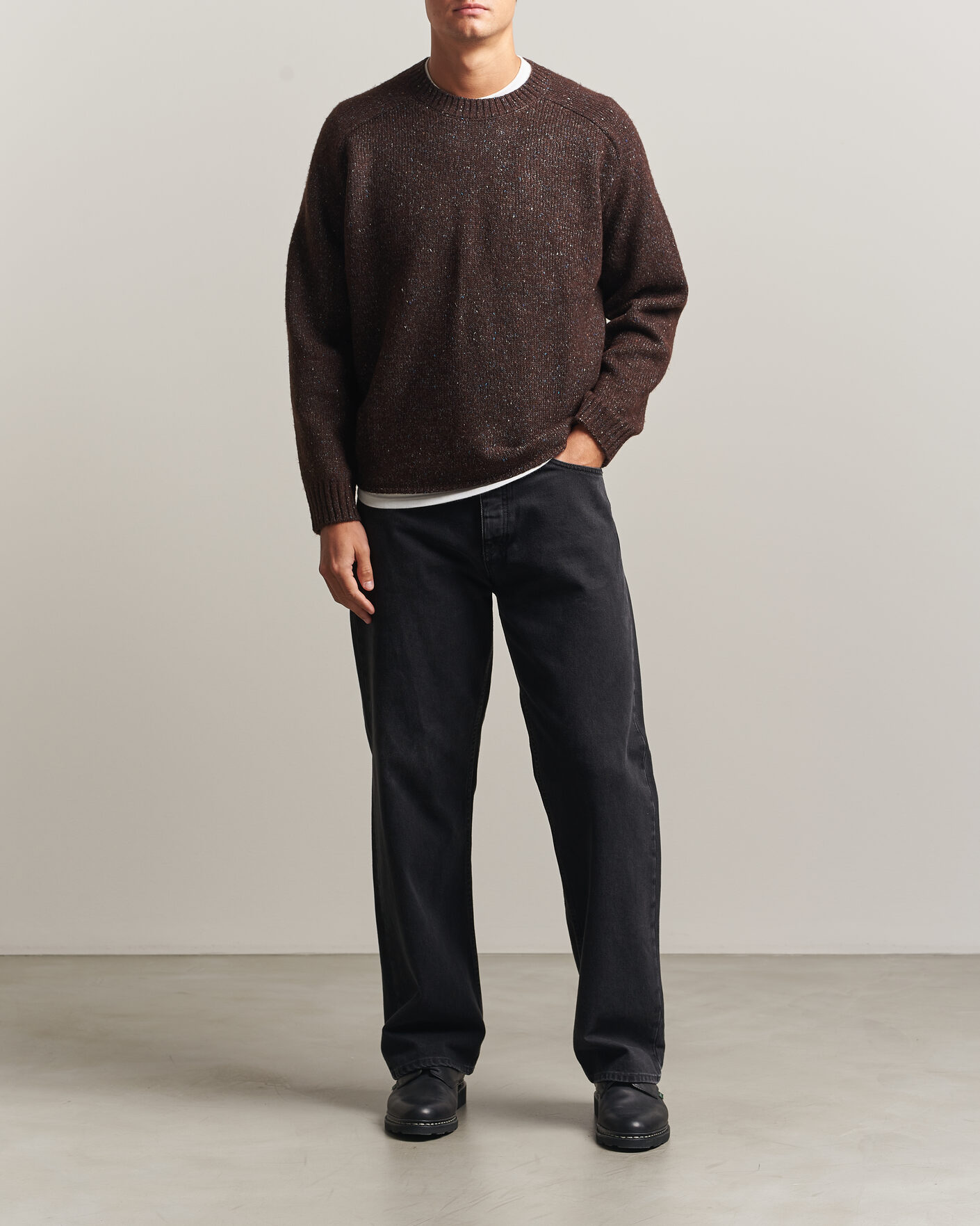 Uomini | Maglieria | NN07 | Jim Neps Wool Knitted Sweater Deep Truffle