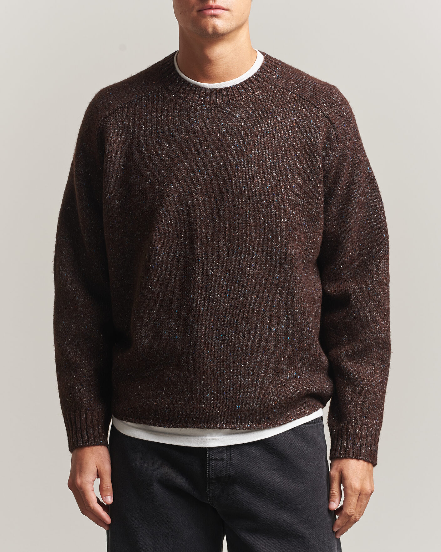 Uomini | Maglieria | NN07 | Jim Neps Wool Knitted Sweater Deep Truffle