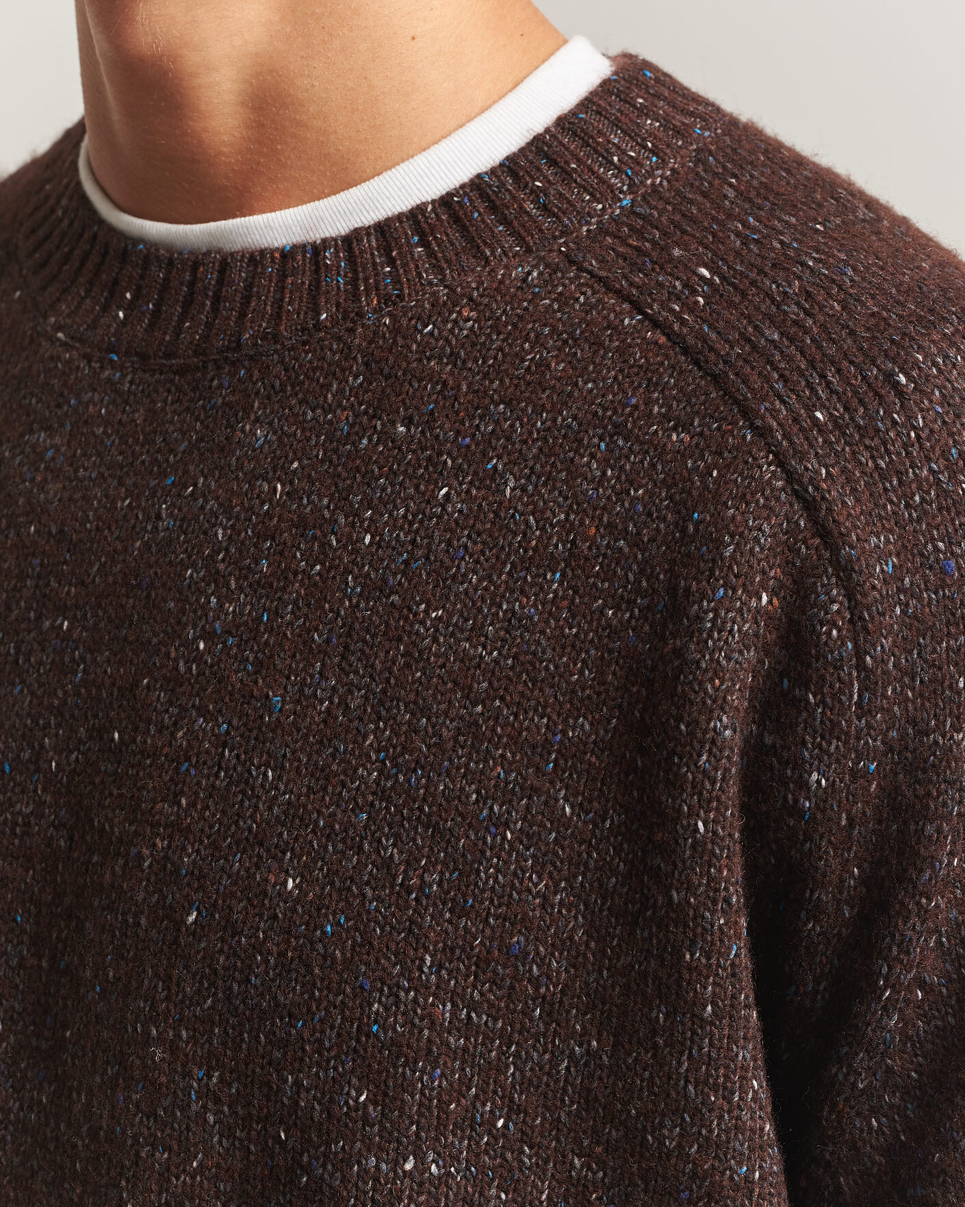 Uomini | Maglieria | NN07 | Jim Neps Wool Knitted Sweater Deep Truffle