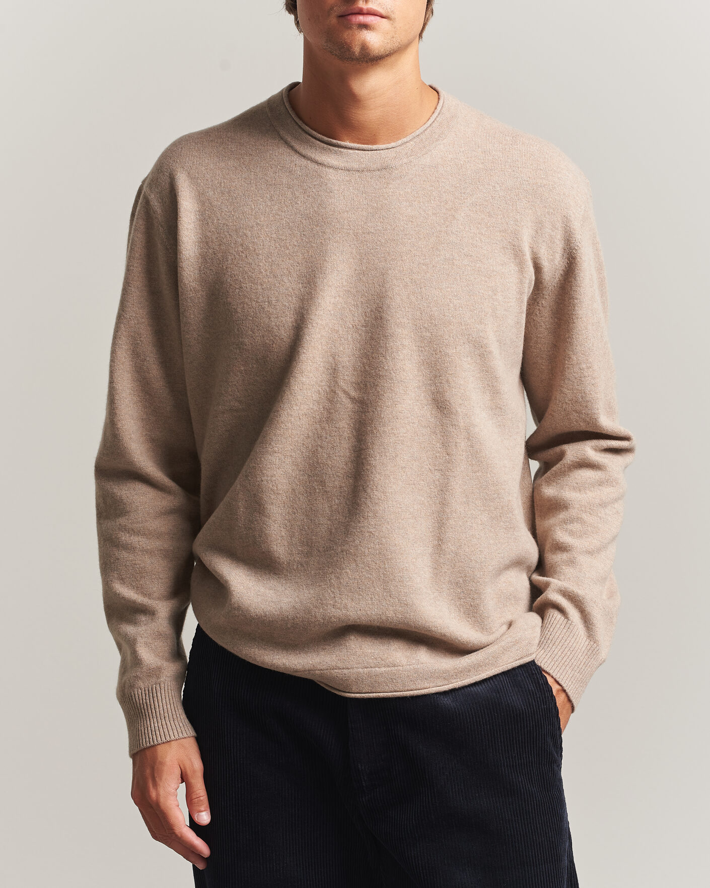 Uomini | Maglieria | NN07 | Sammy Wool Knitted Sweater Clay Melange