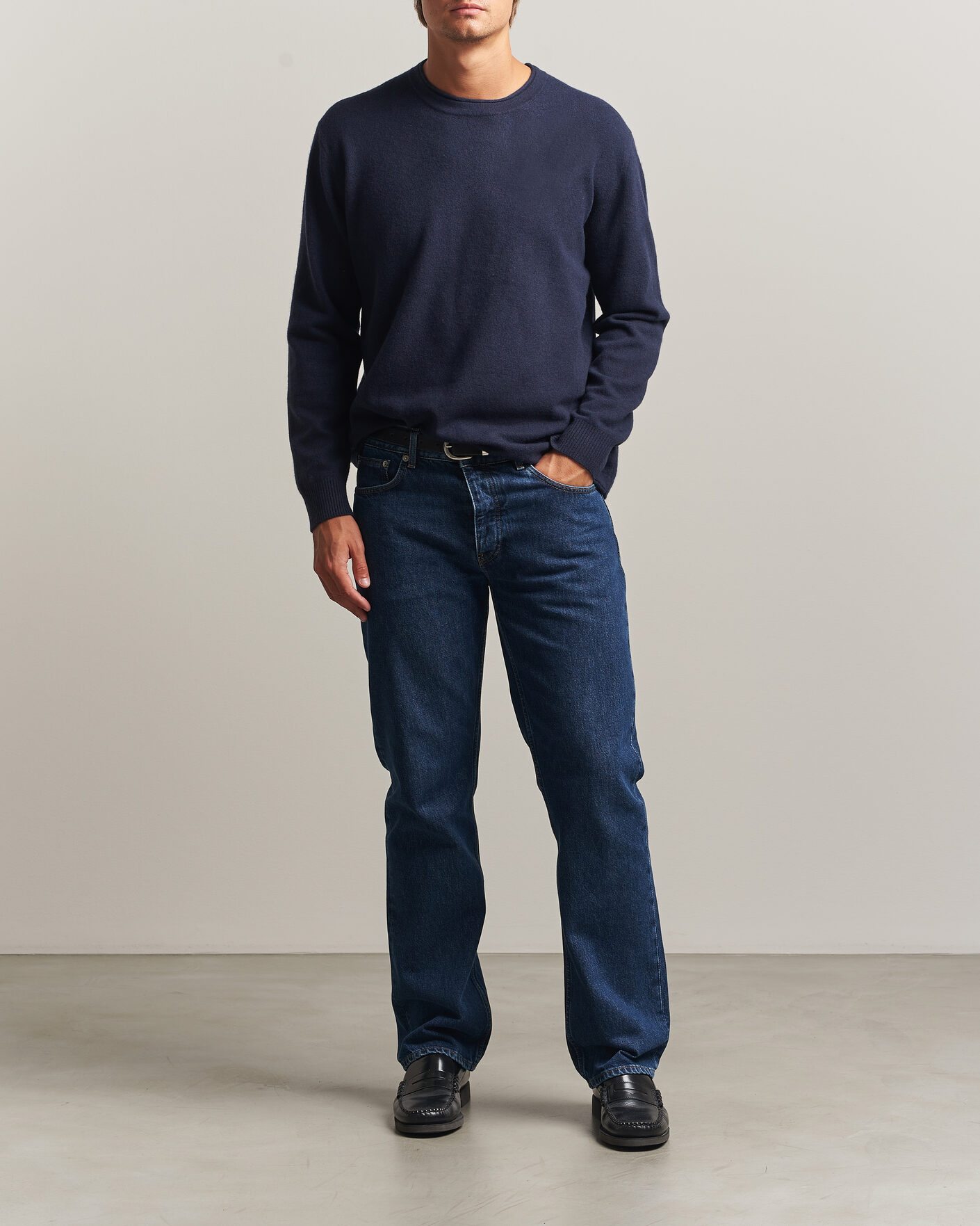 Uomini | Maglieria | NN07 | Sammy Wool Knitted Sweater Navy Melange