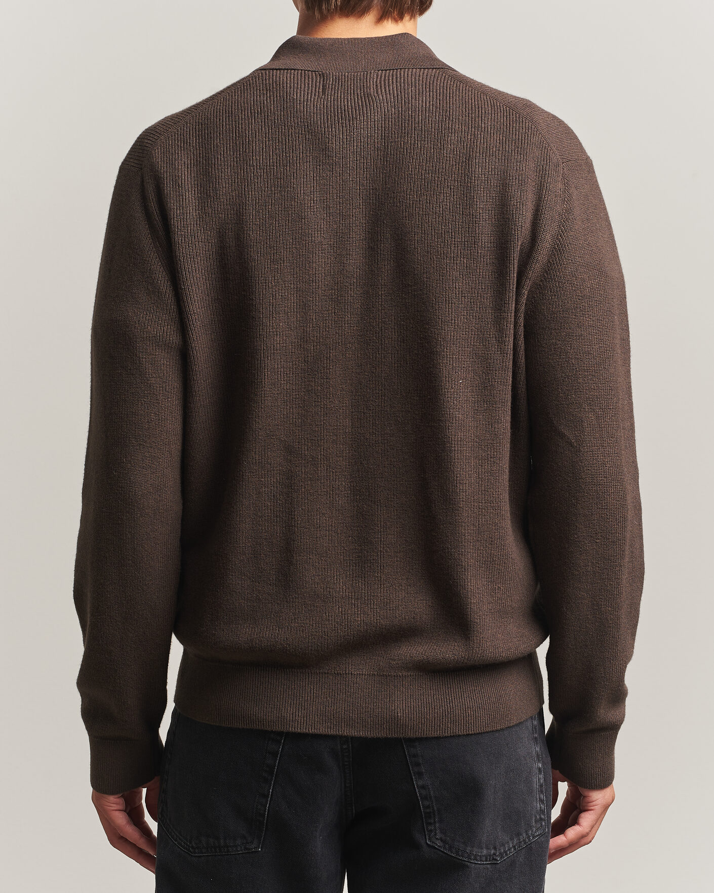 Uomini | Maglieria | NN07 | Hope Cotton/Cashmere Rib Knitted Polo Brown