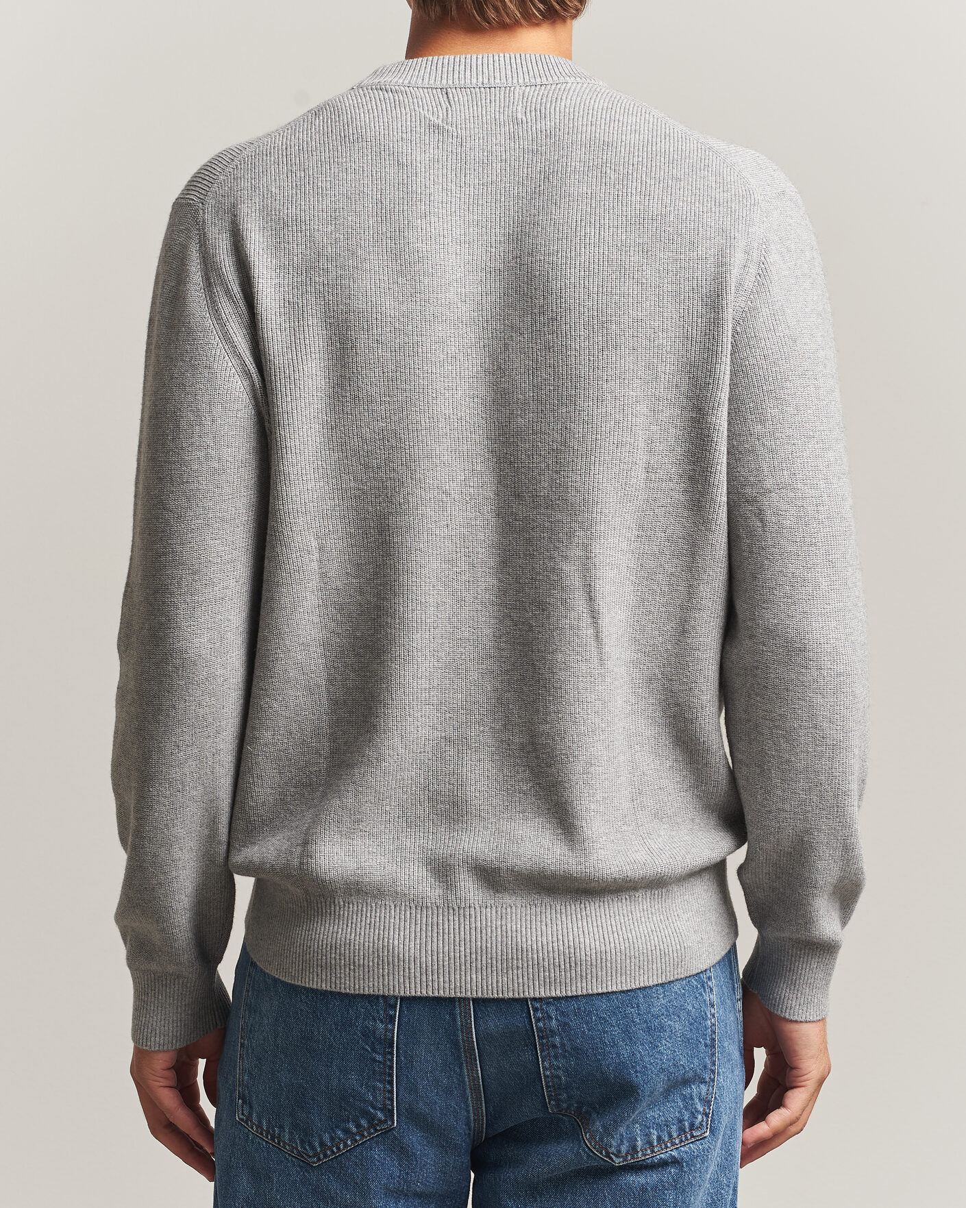 Uomini | Maglieria | NN07 | Hope Cotton/Cashmere Rib Knitted Sweater Grey