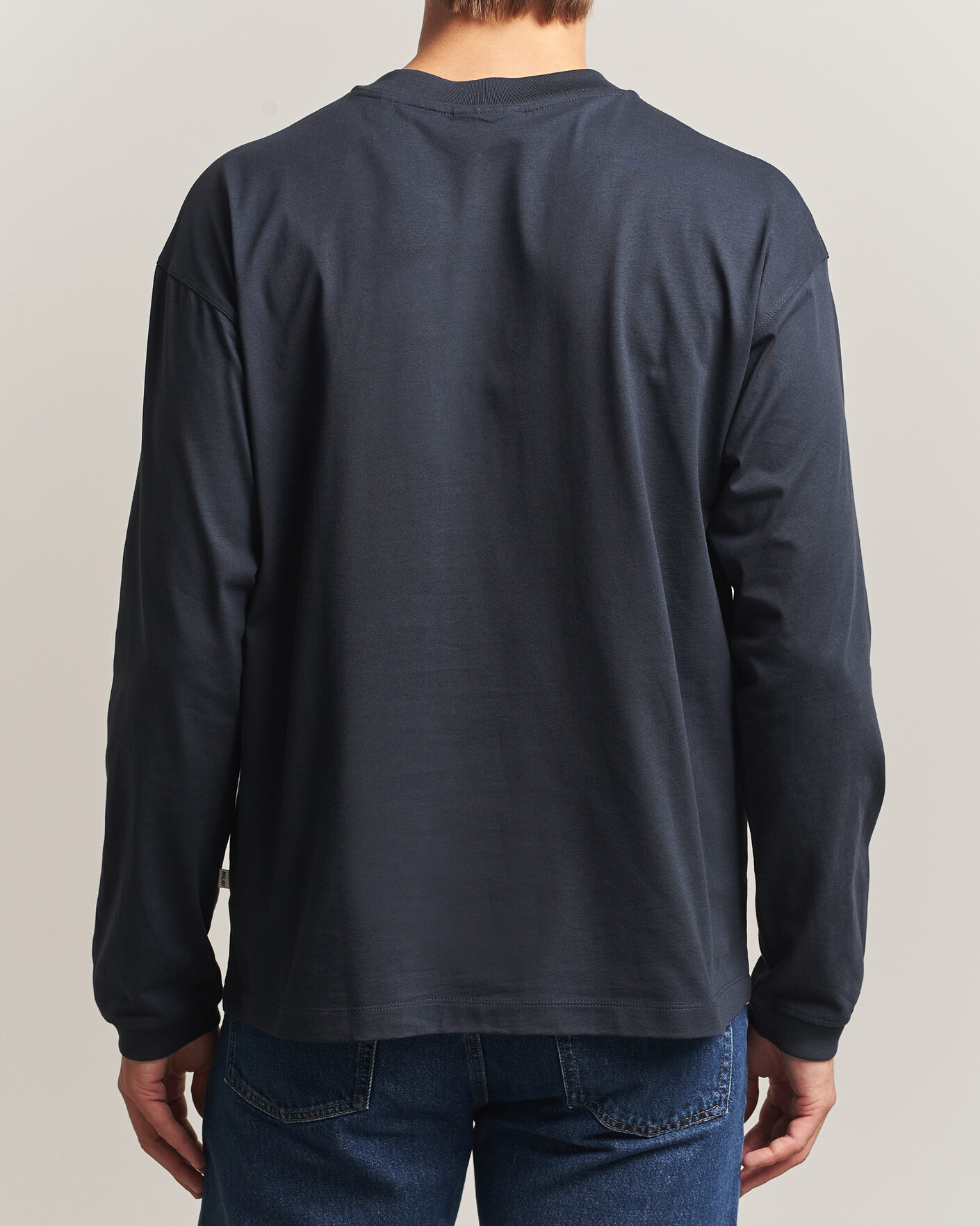 Uomini | T-shirt | NN07 | Lionel Suvin Cotton Long Sleeve T-Shirt Deep Navy