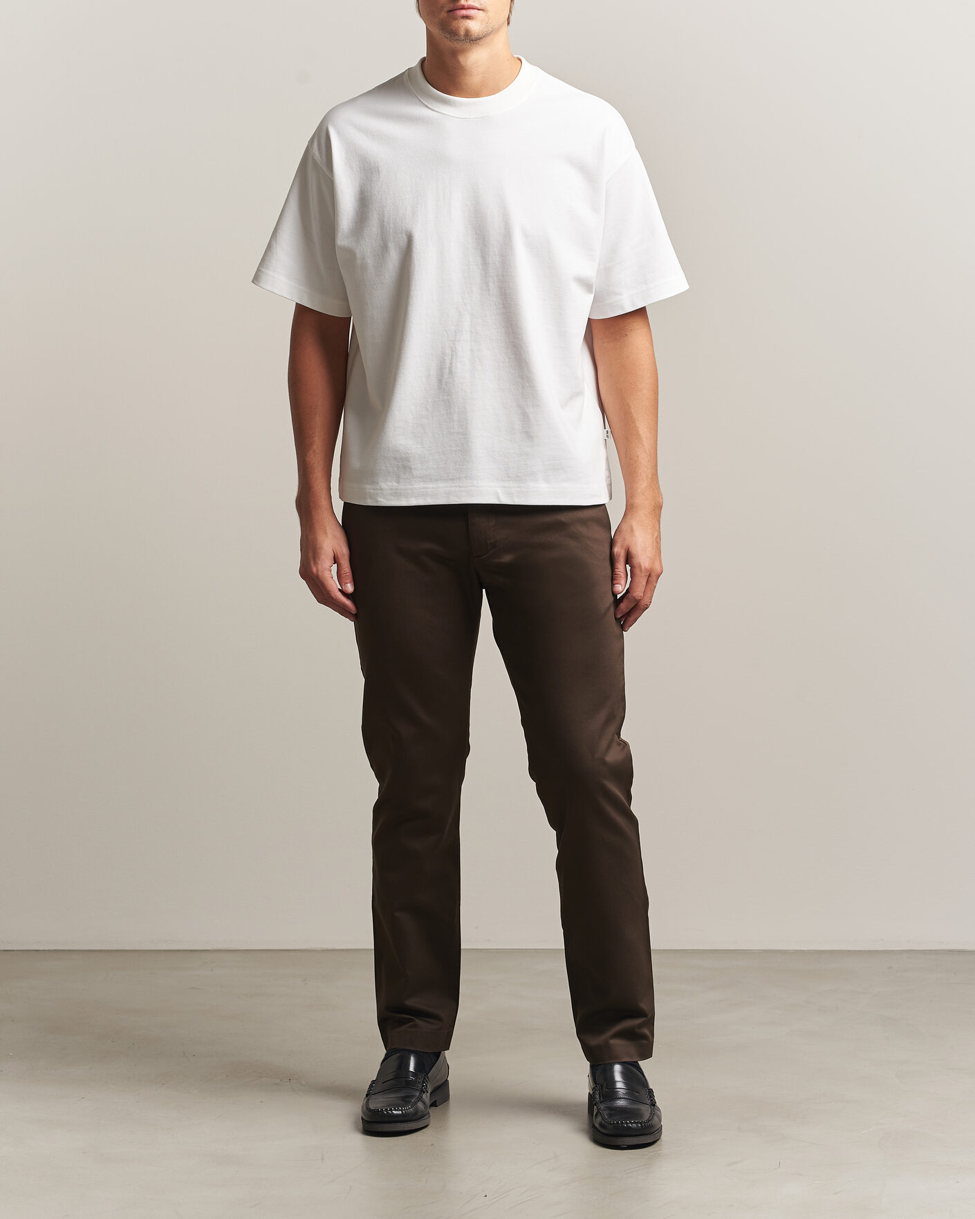 Uomini | T-shirt | NN07 | David Heavy Crew Neck T-Shirt White