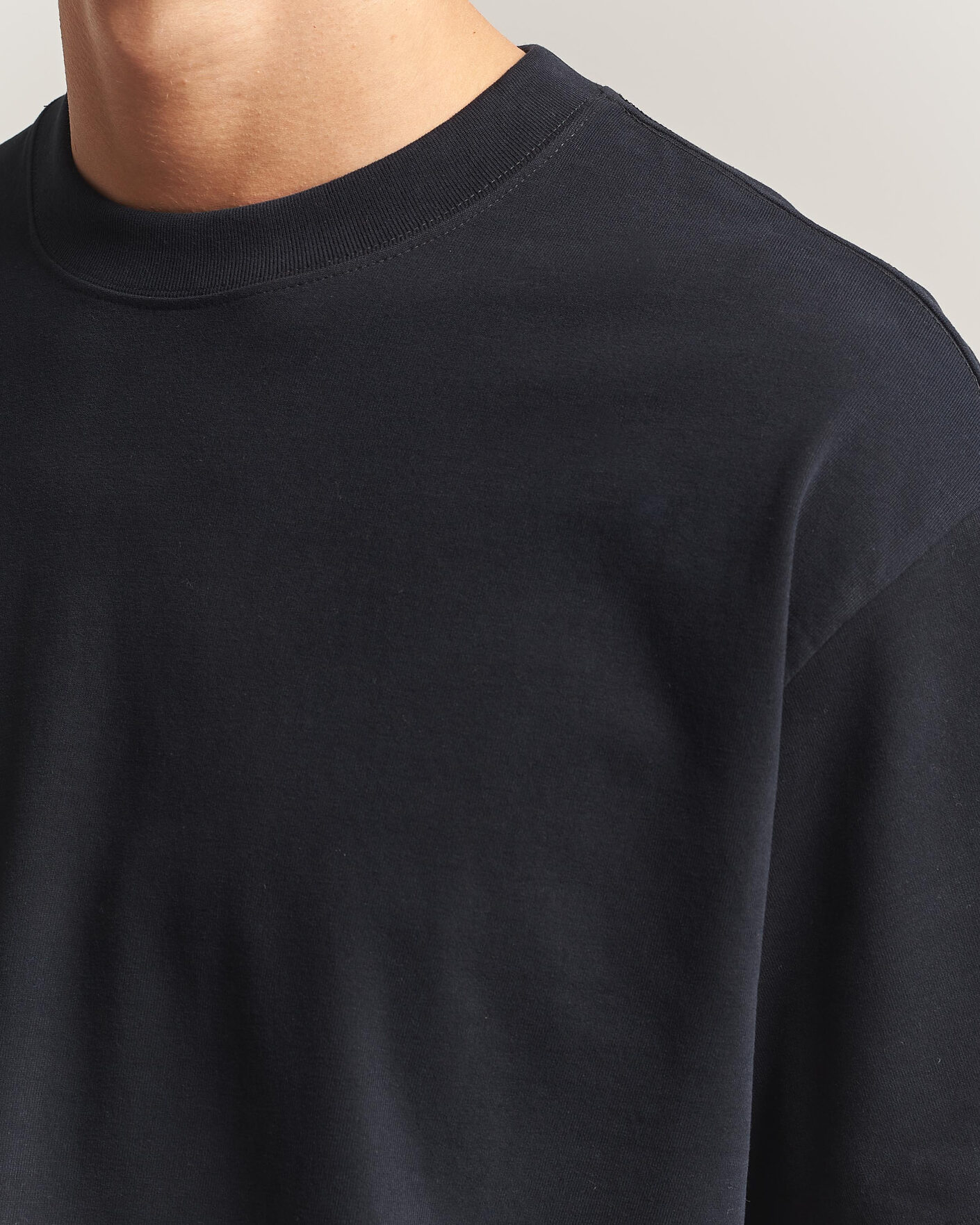 Uomini | T-shirt | NN07 | David Heavy Crew Neck T-Shirt Black