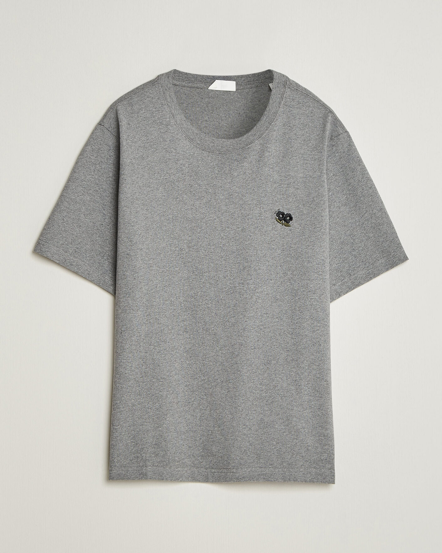 Uomini | T-shirt | NN07 | Jett Embroidered Crew Neck T-Shirt Grey Melange