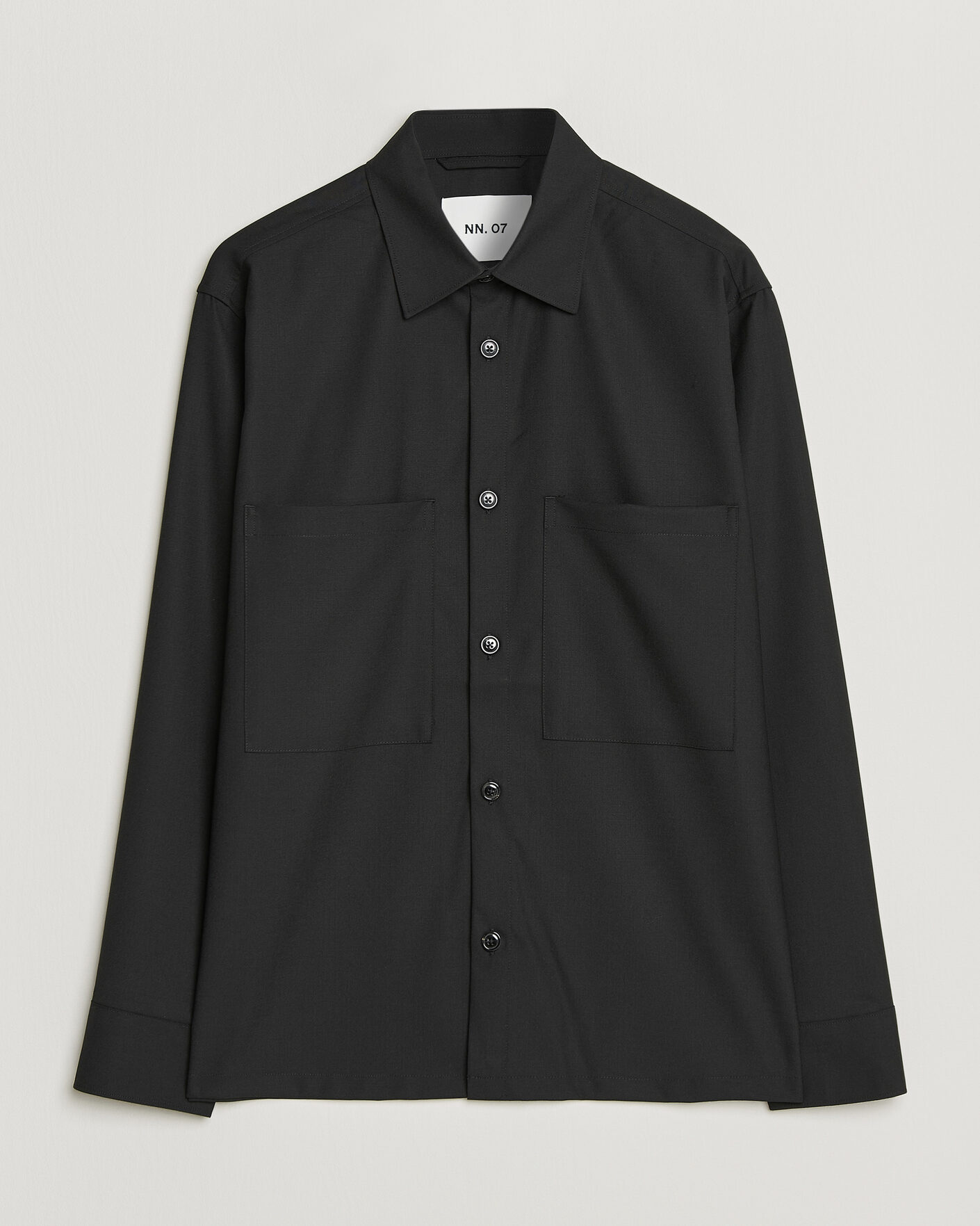 Uomini | Camicie | NN07 | Freddy Wool Overshirt Black