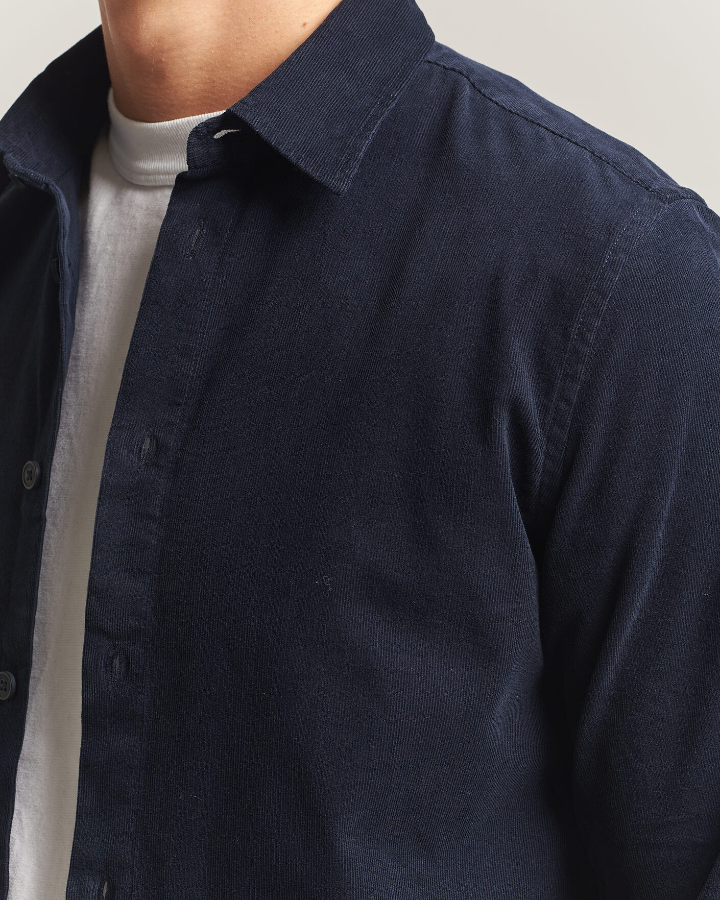 Uomini | Camicie | NN07 | Asher Baby Cord Shirt Navy Blue