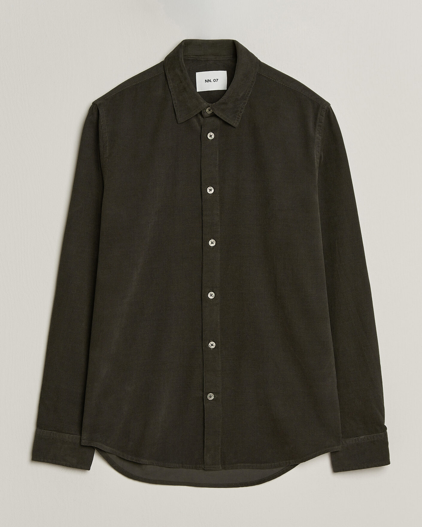 Uomini | Camicie | NN07 | Asher Baby Cord Shirt Capers Green