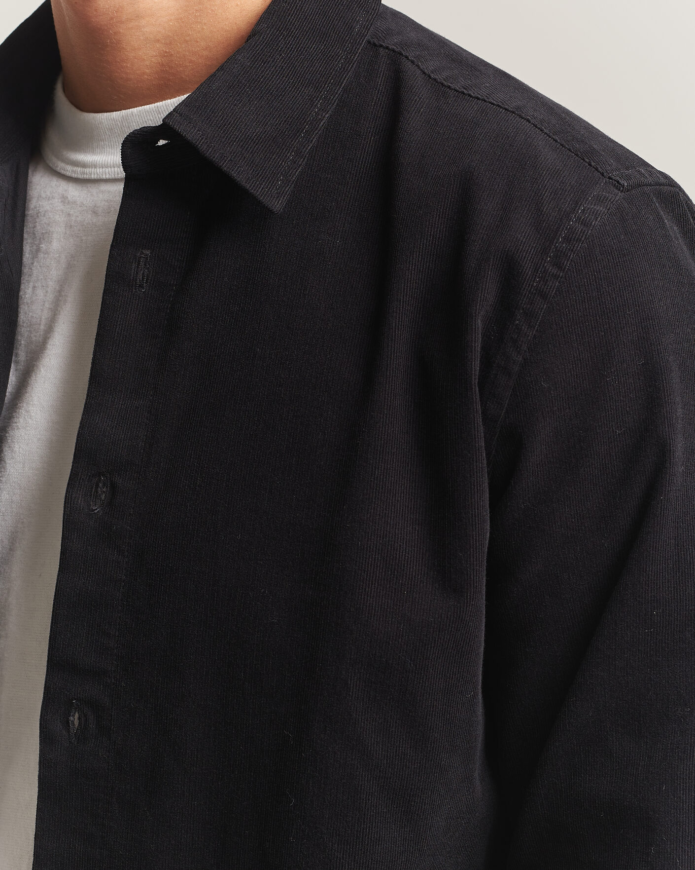 Uomini | Camicie | NN07 | Asher Baby Cord Shirt Black