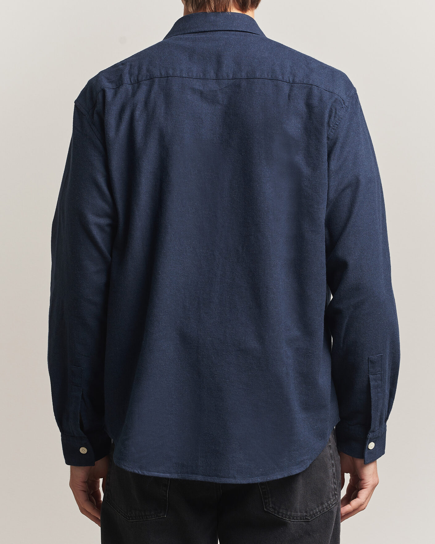 Uomini | Camicie | NN07 | Dino Brushed Flannel Shirt Navy Blue
