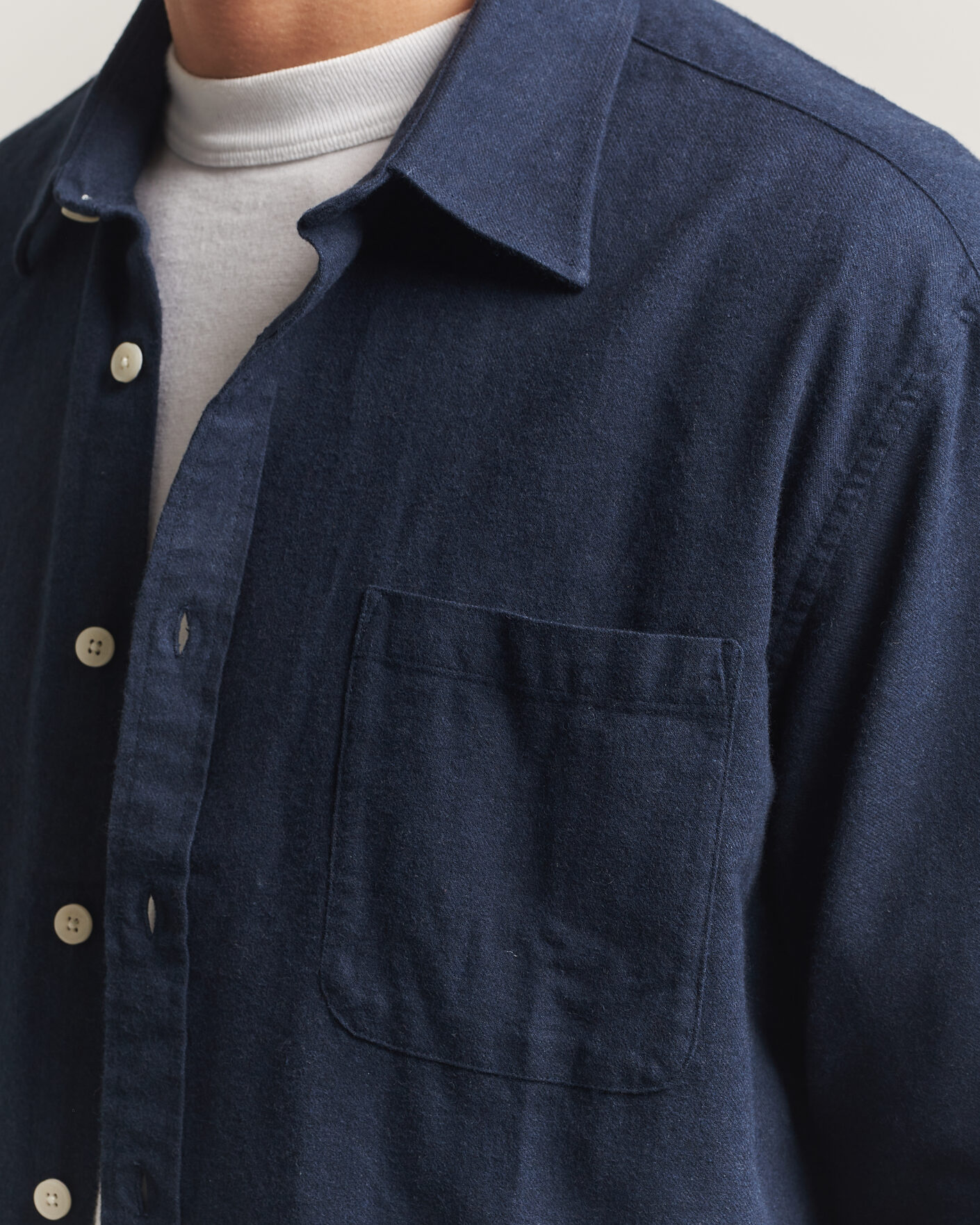 Uomini | Camicie | NN07 | Dino Brushed Flannel Shirt Navy Blue