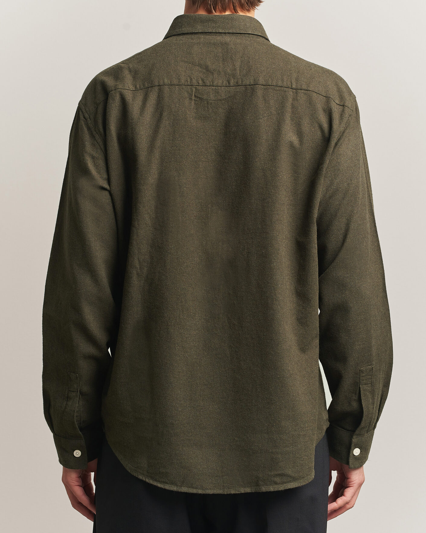 Uomini | Camicie | NN07 | Dino Brushed Flannel Shirt Dark Army
