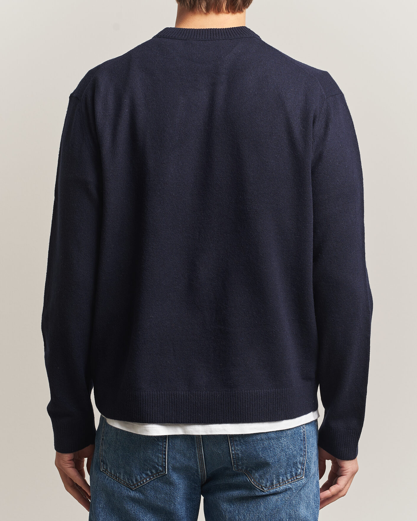 Uomini | Maglieria | NN07 | Raz Lambswool Knitted Sweater Deep Navy