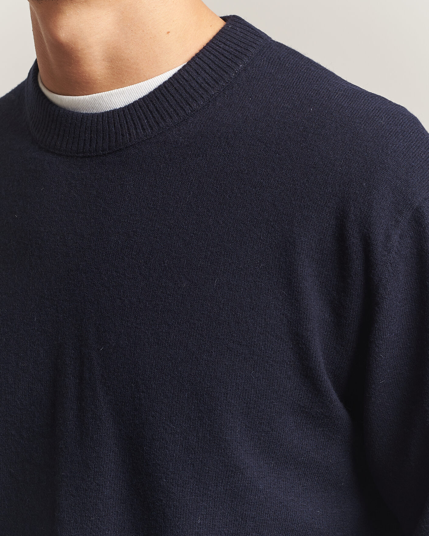 Uomini | Maglieria | NN07 | Raz Lambswool Knitted Sweater Deep Navy