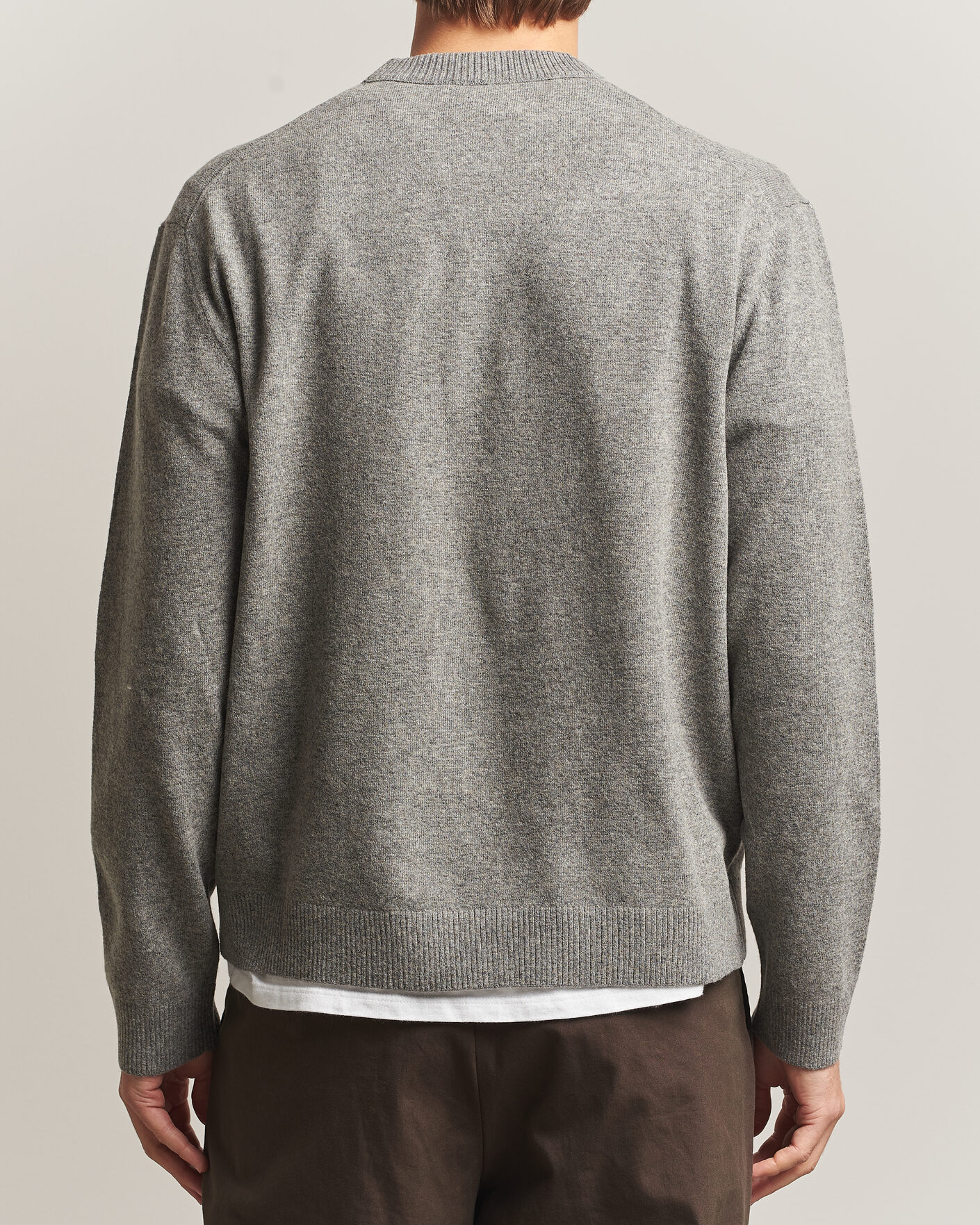 Uomini | Maglieria | NN07 | Raz Lambswool Knitted Sweater Grey Melange