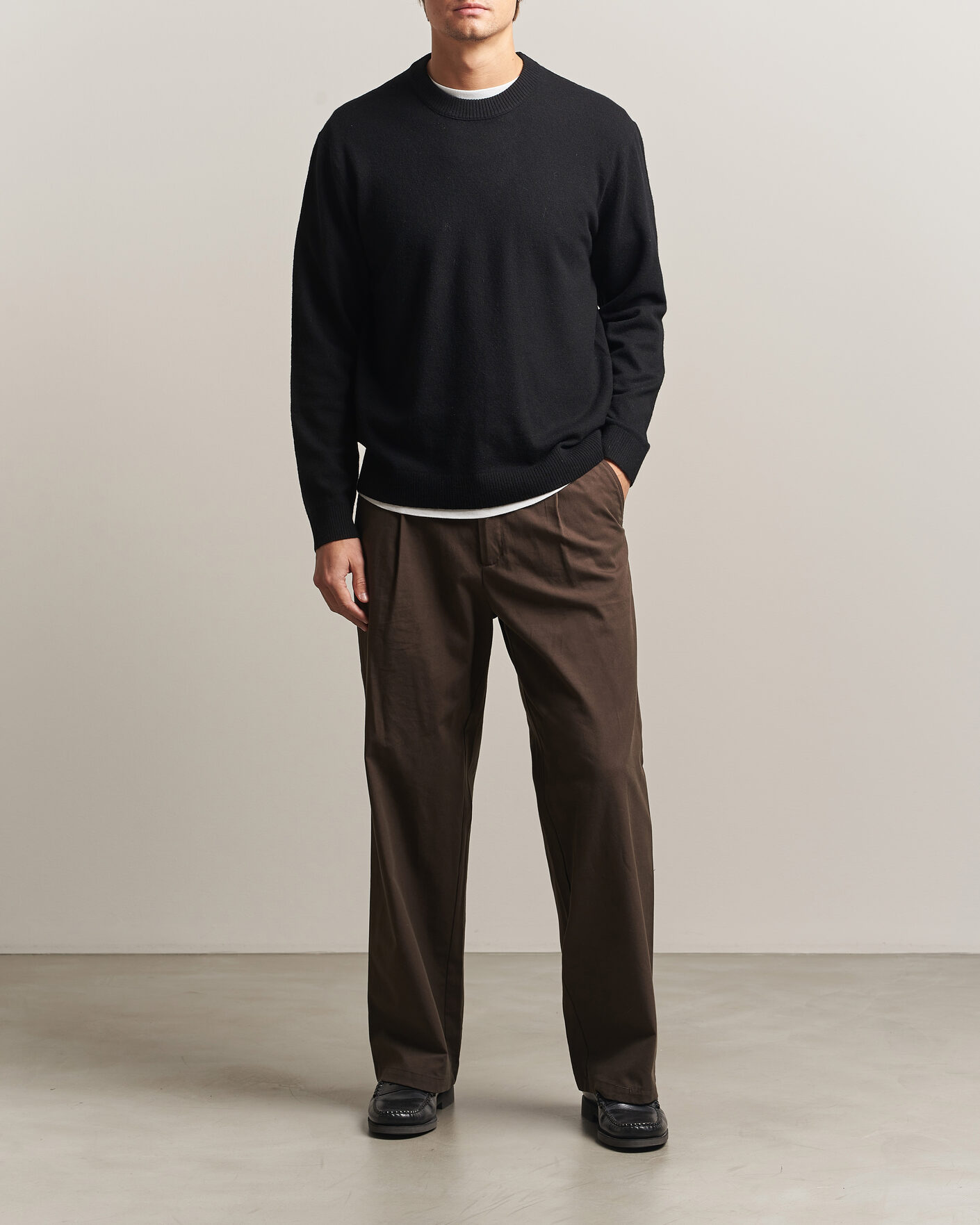 Uomini | Maglieria | NN07 | Raz Lambswool Knitted Sweater Black