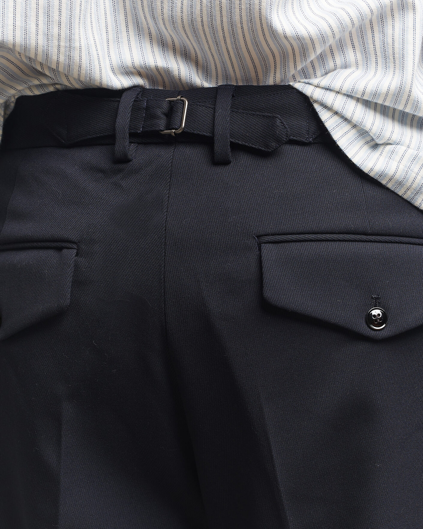 Uomini | Pantaloni | NN07 | Justin Wool Pleated Suit Trousers Deep Navy