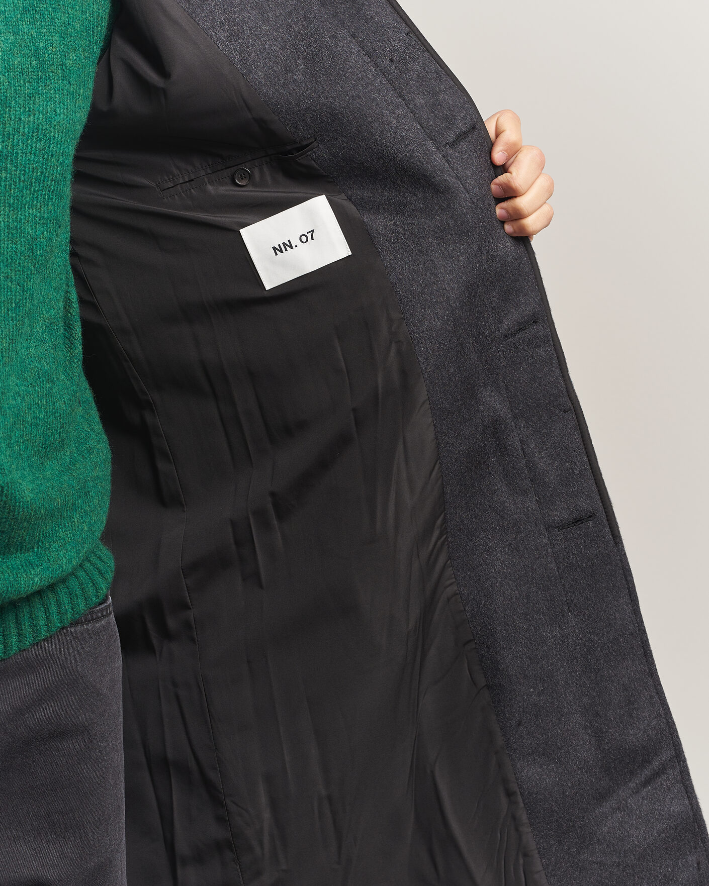 Uomini | Giacche | NN07 | Gibson Wool/Cashmere Coat Dark Grey