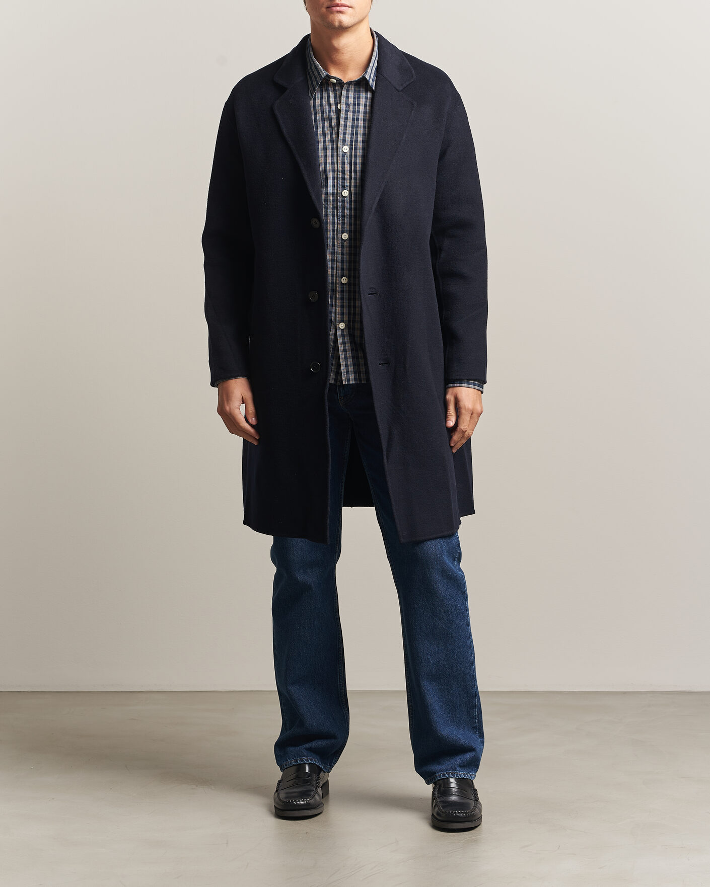 Uomini | Giacche | NN07 | Kendrick Wool Coat Navy Blue