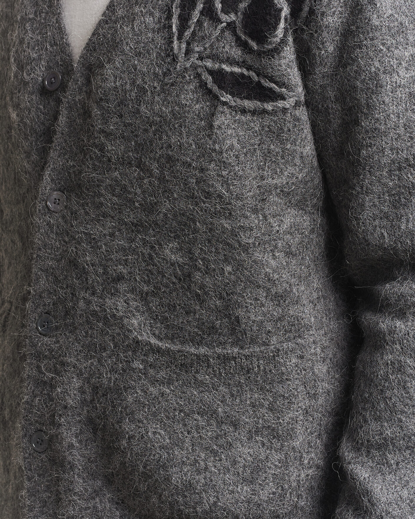 Uomini | Maglieria | NN07 | Kyle Alpaca Knitted Cardigan Dark Grey Melange